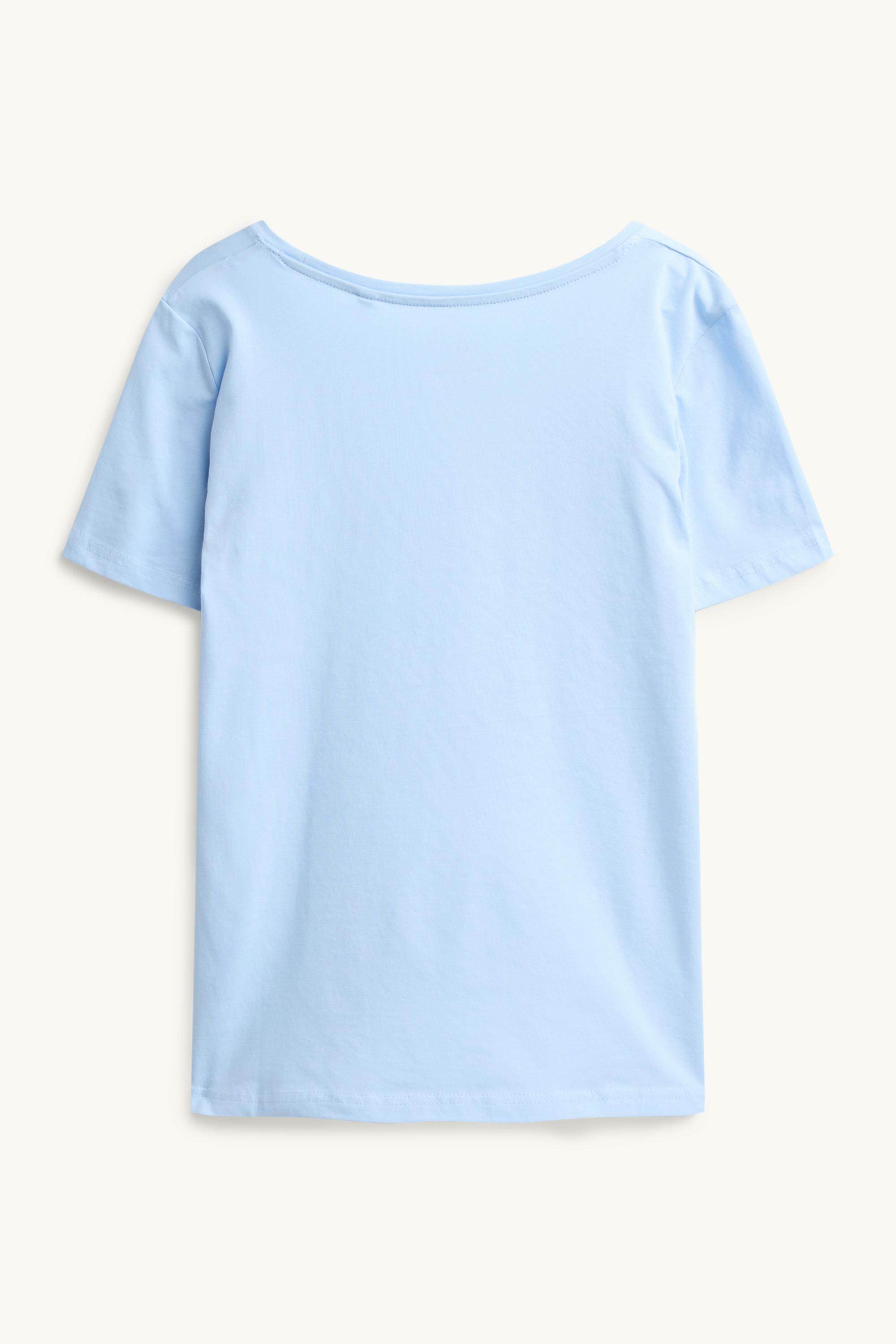 V-neck T-shirt - slim fit light blue