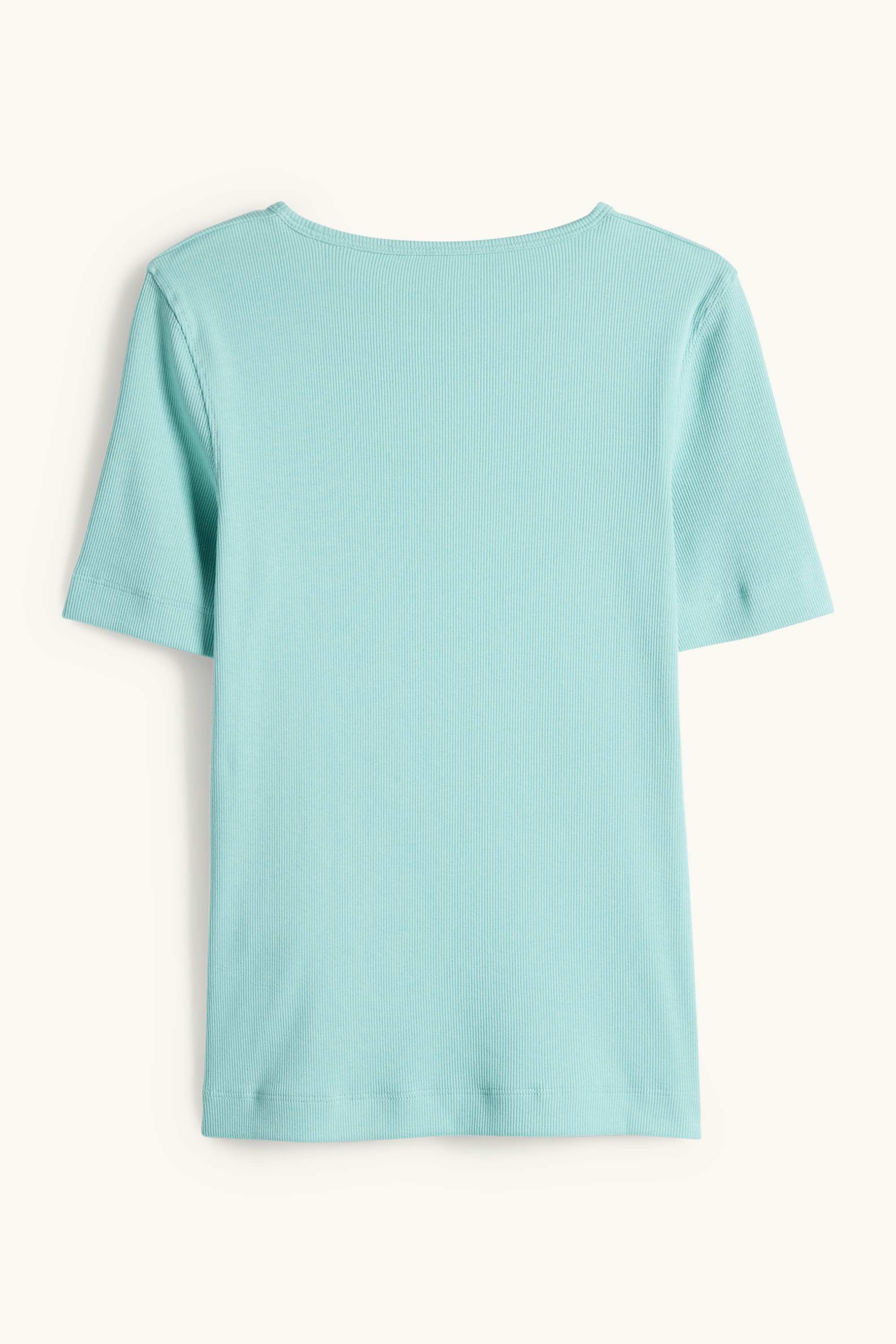 T-shirt - slim fit - ribbed light green