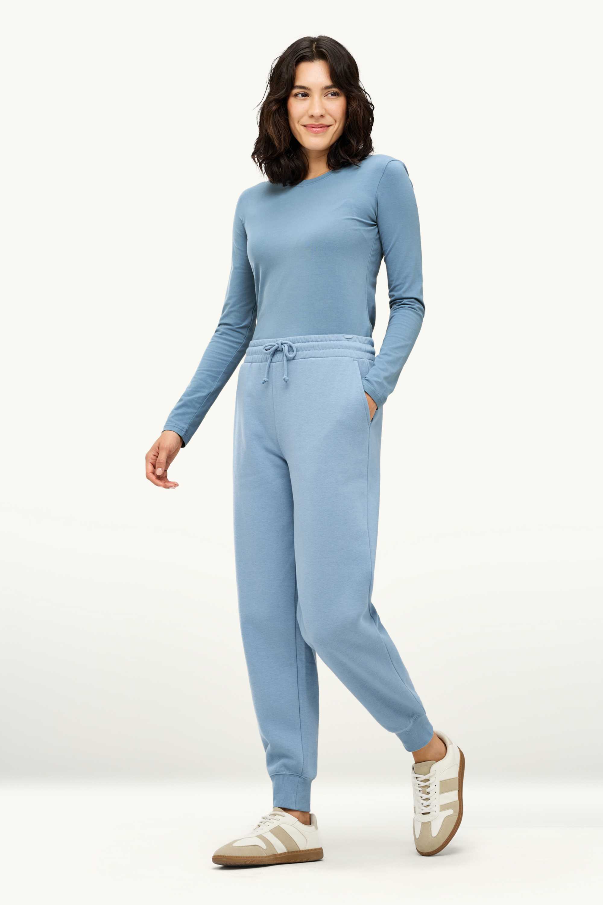 Long sleeve top - slim fit light blue (19)