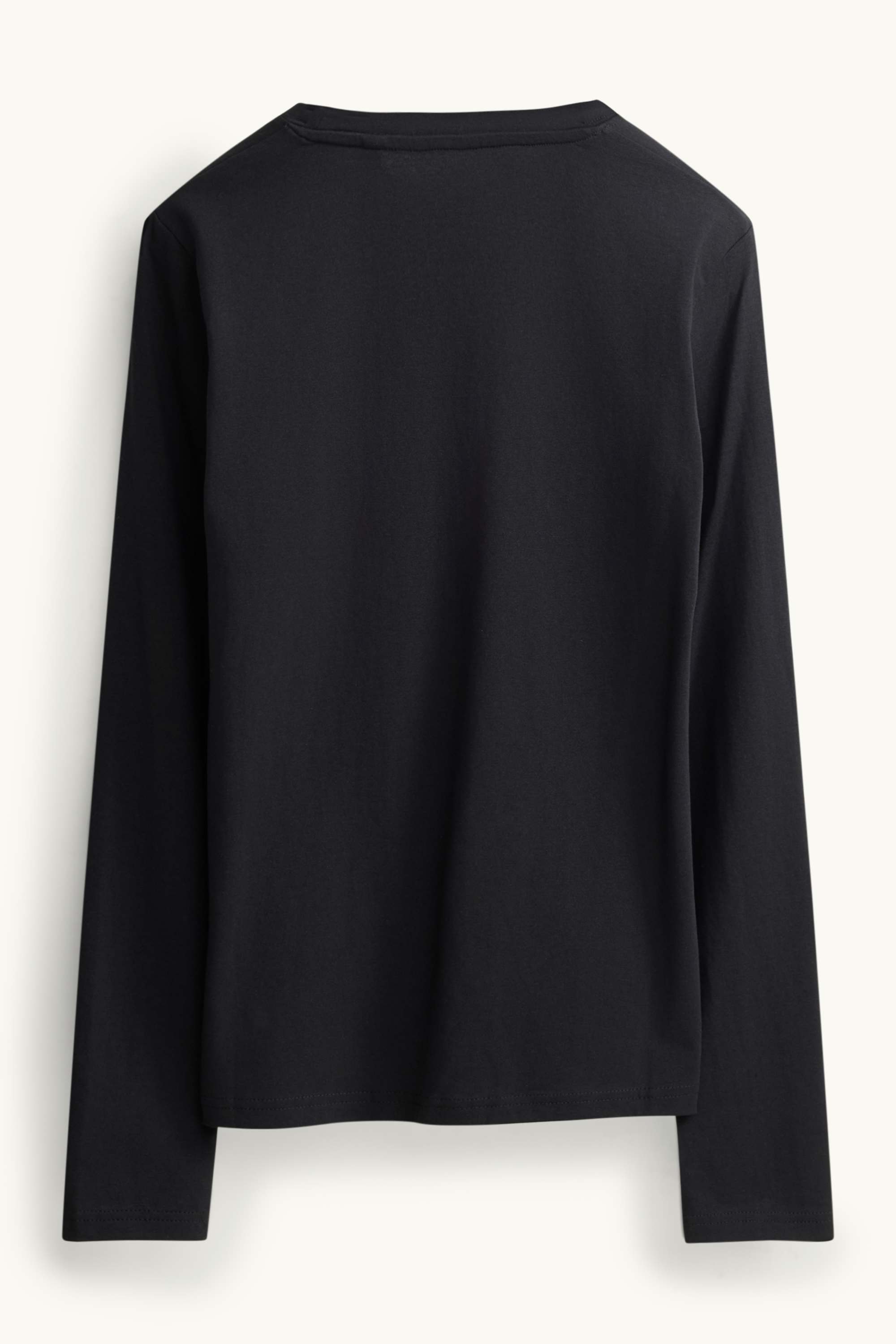 Long sleeve top - slim fit black