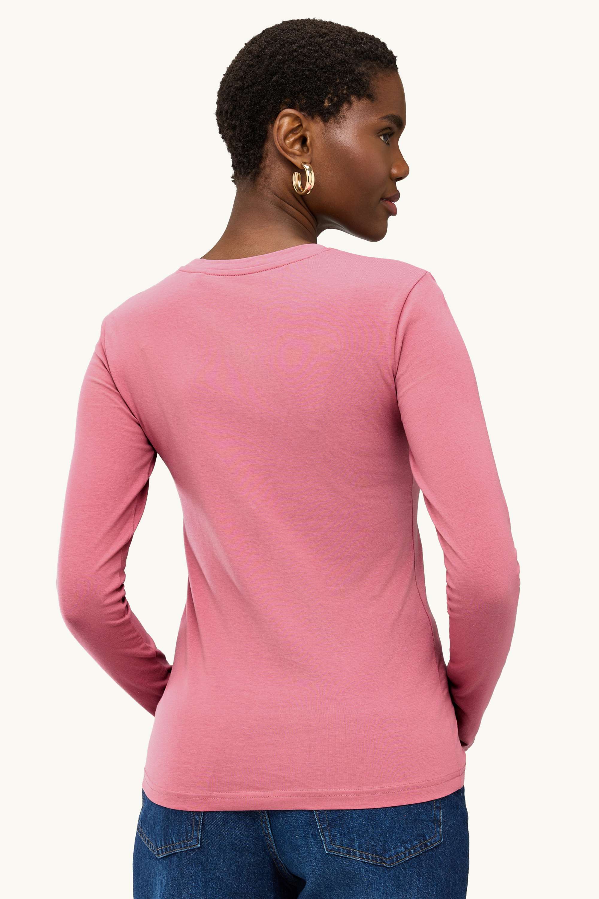 Long sleeve top - slim fit pink