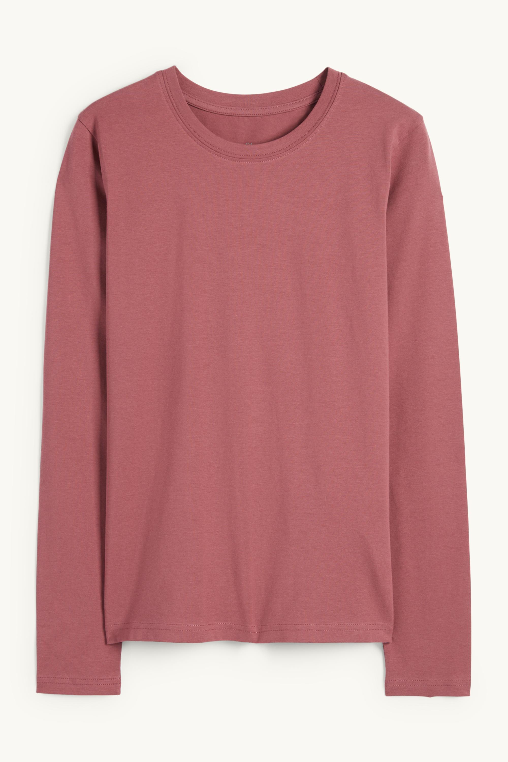 Long sleeve top - slim fit bordeaux