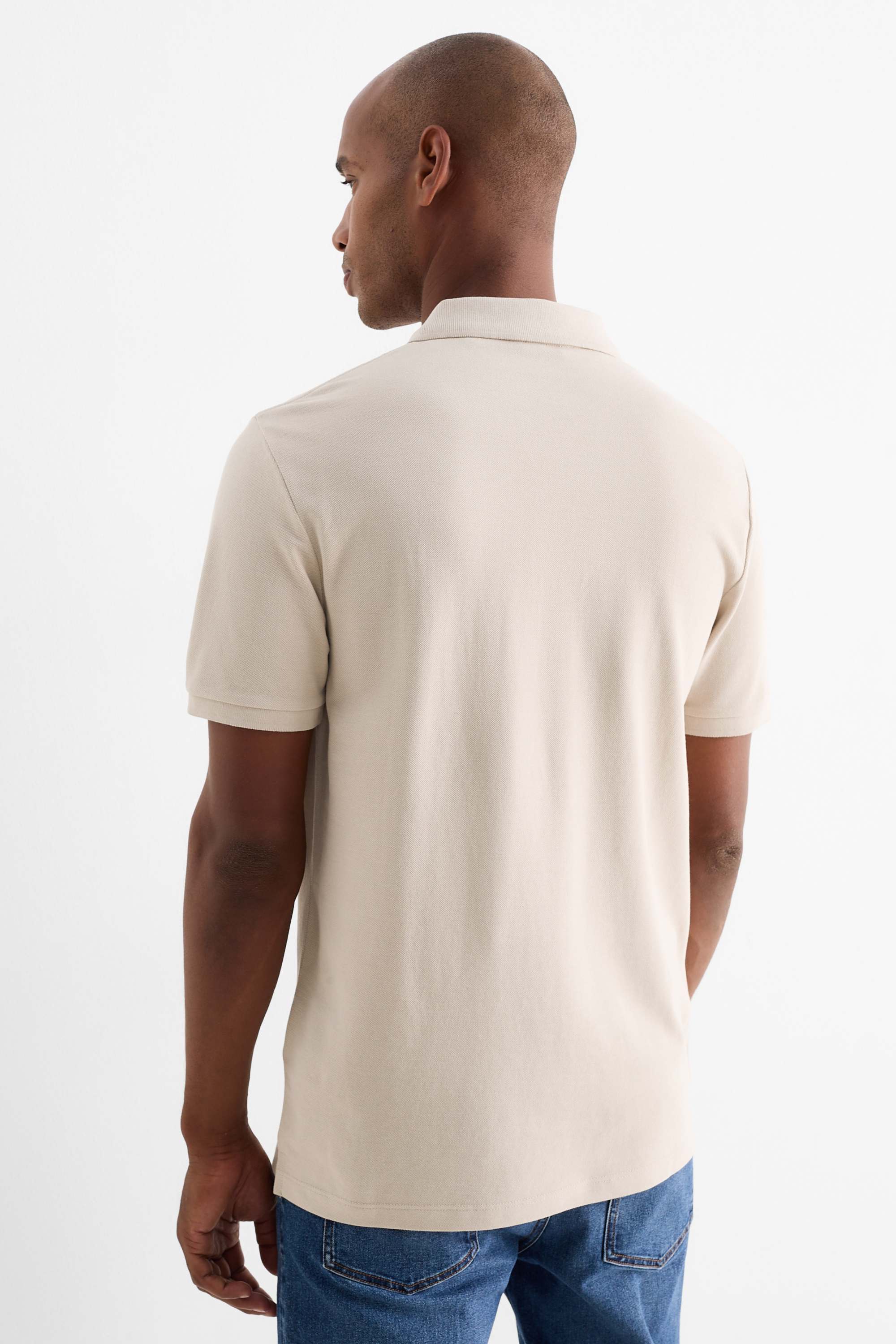 Polo shirt - regular fit beige
