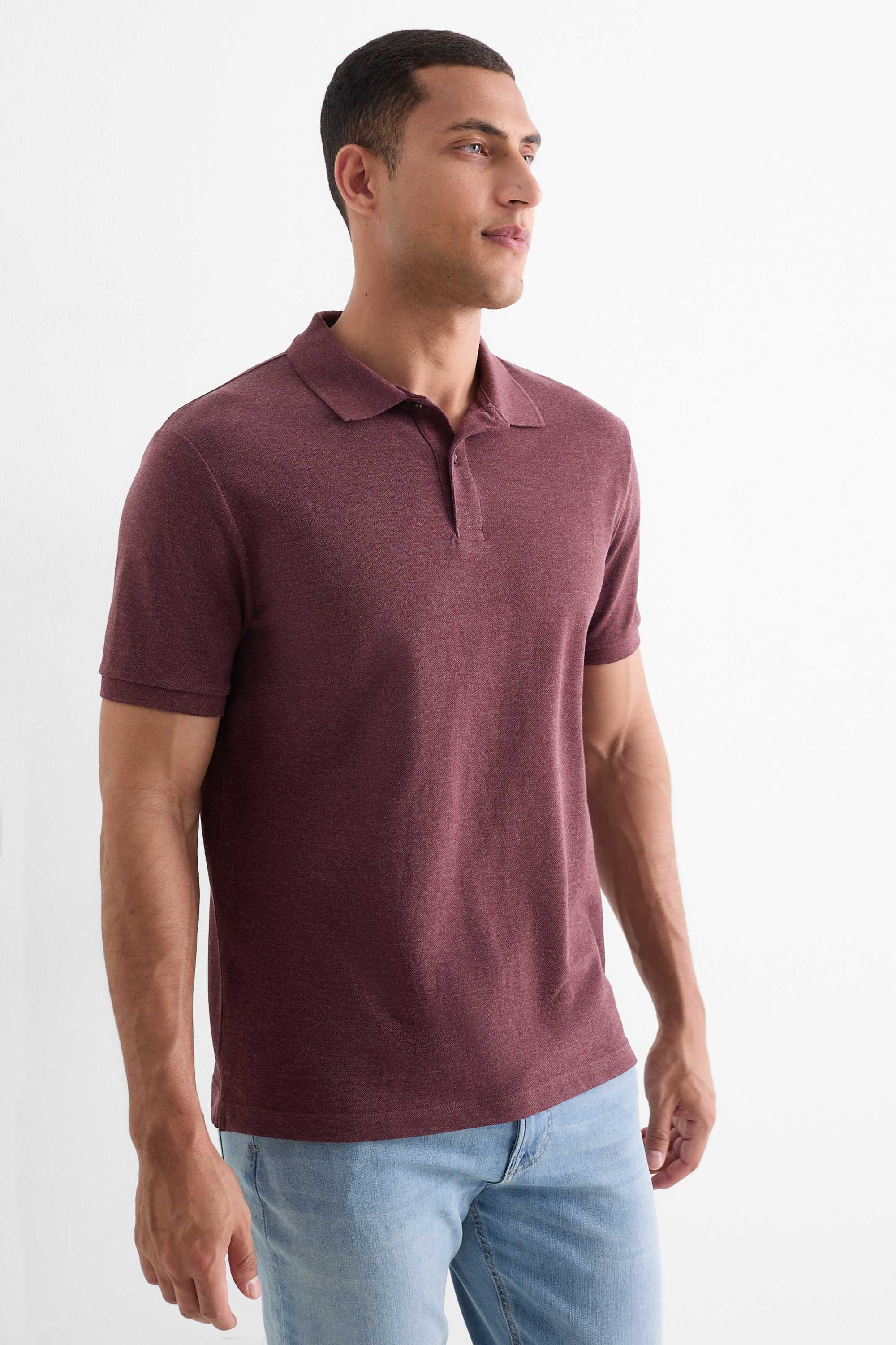 Polo shirt - regular fit bordeaux