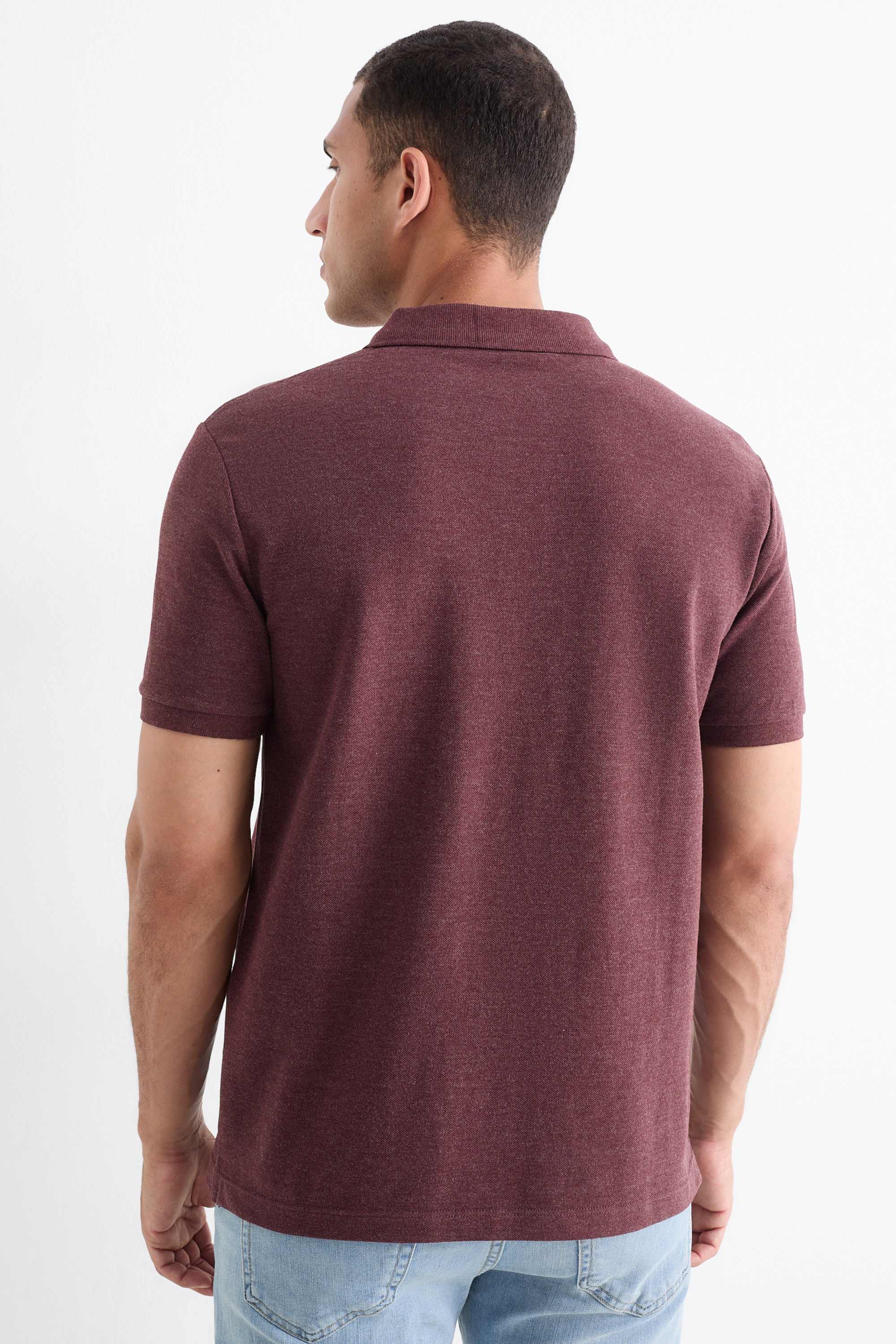 Polo shirt - regular fit bordeaux