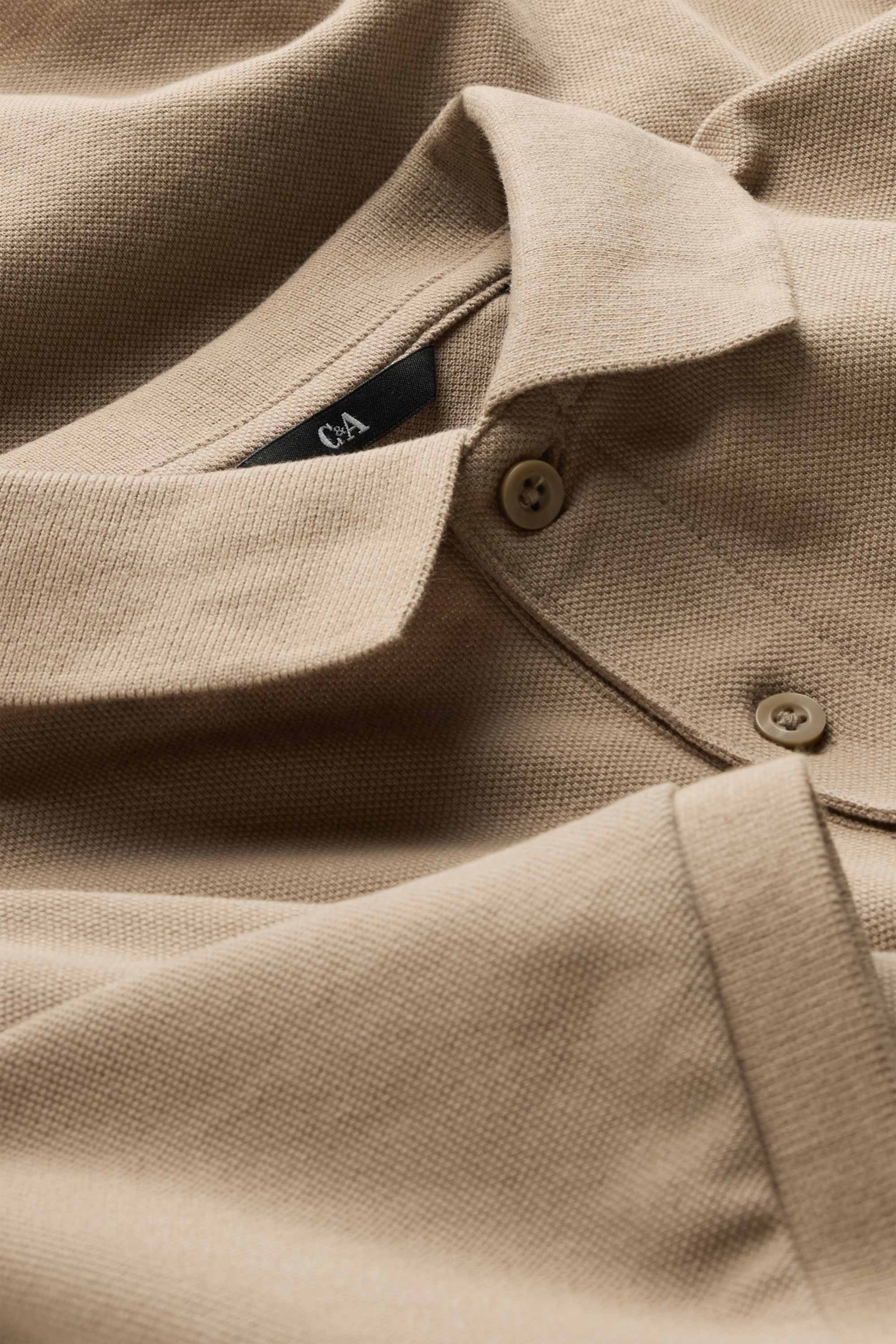 Polo shirt - regular fit light brown