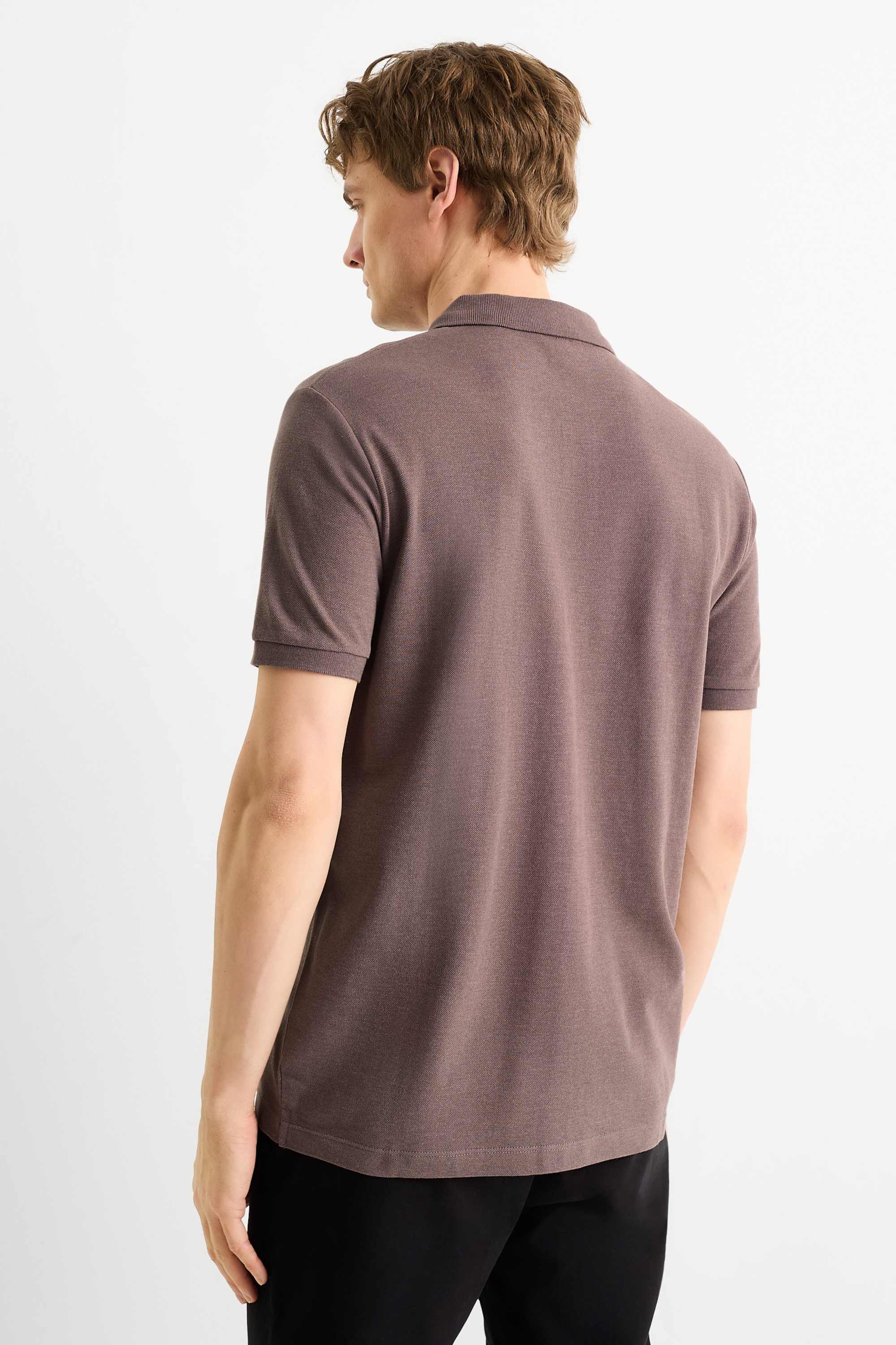 Polo shirt - regular fit brown