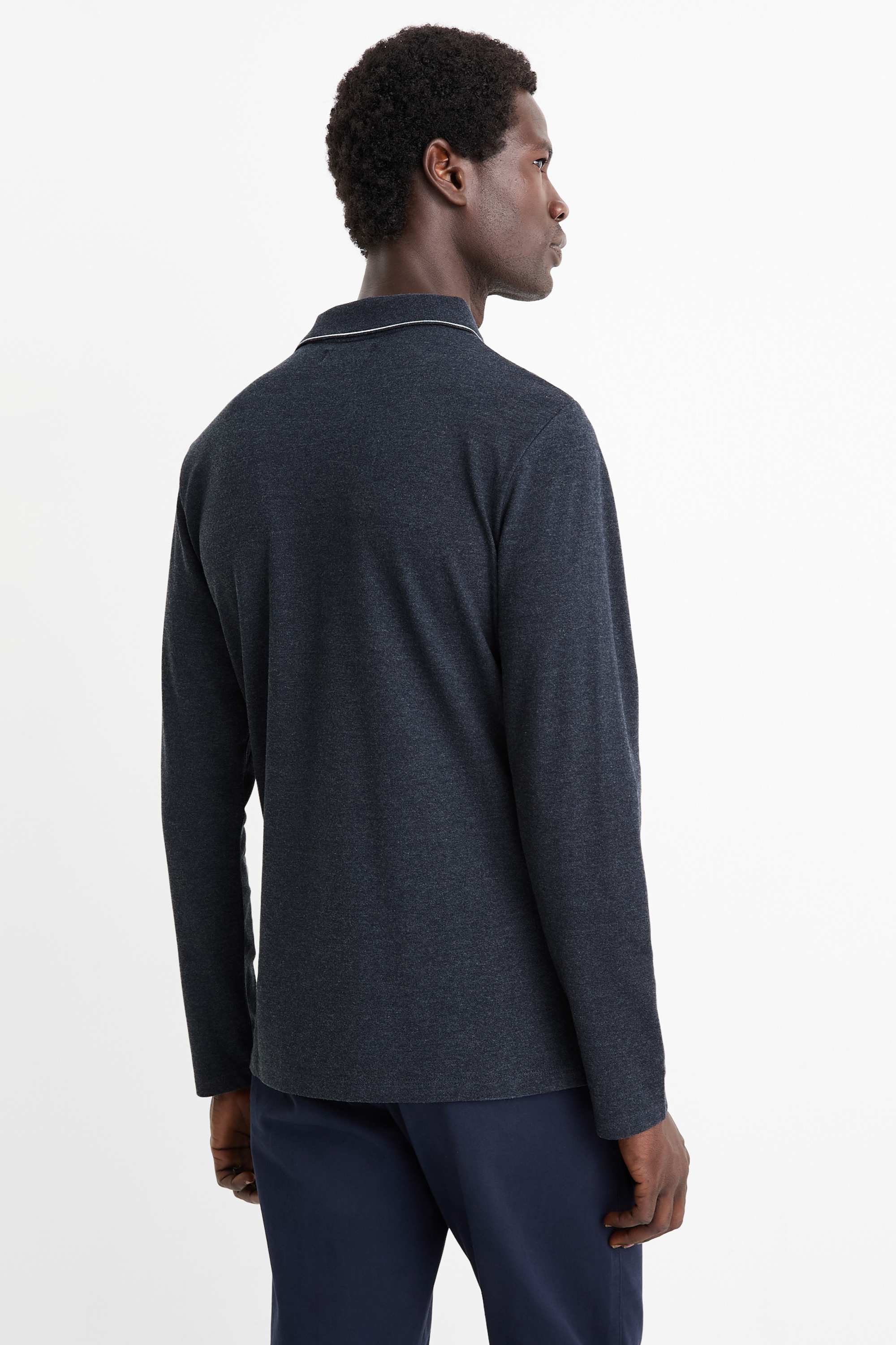 Polo shirt - slim fit dark blue