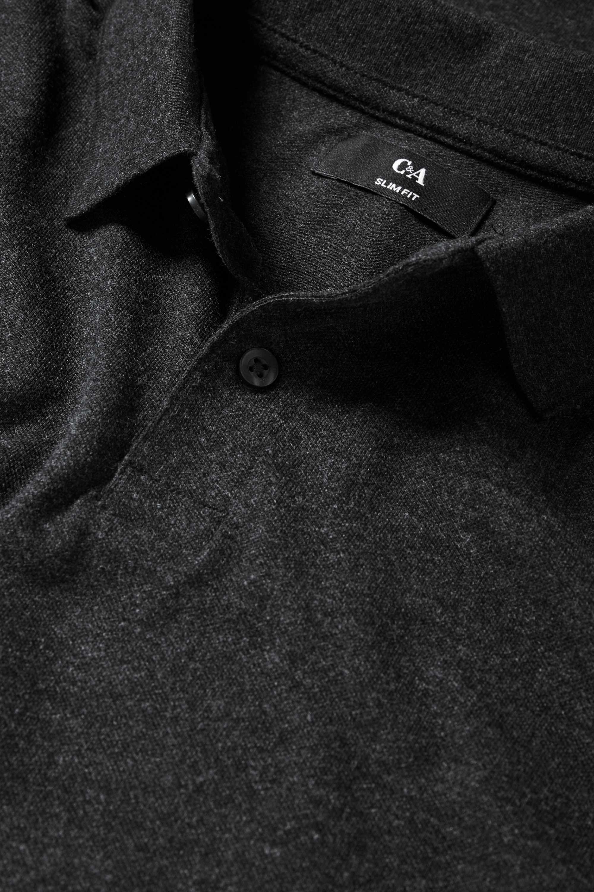 Polo shirt - slim fit dark gray