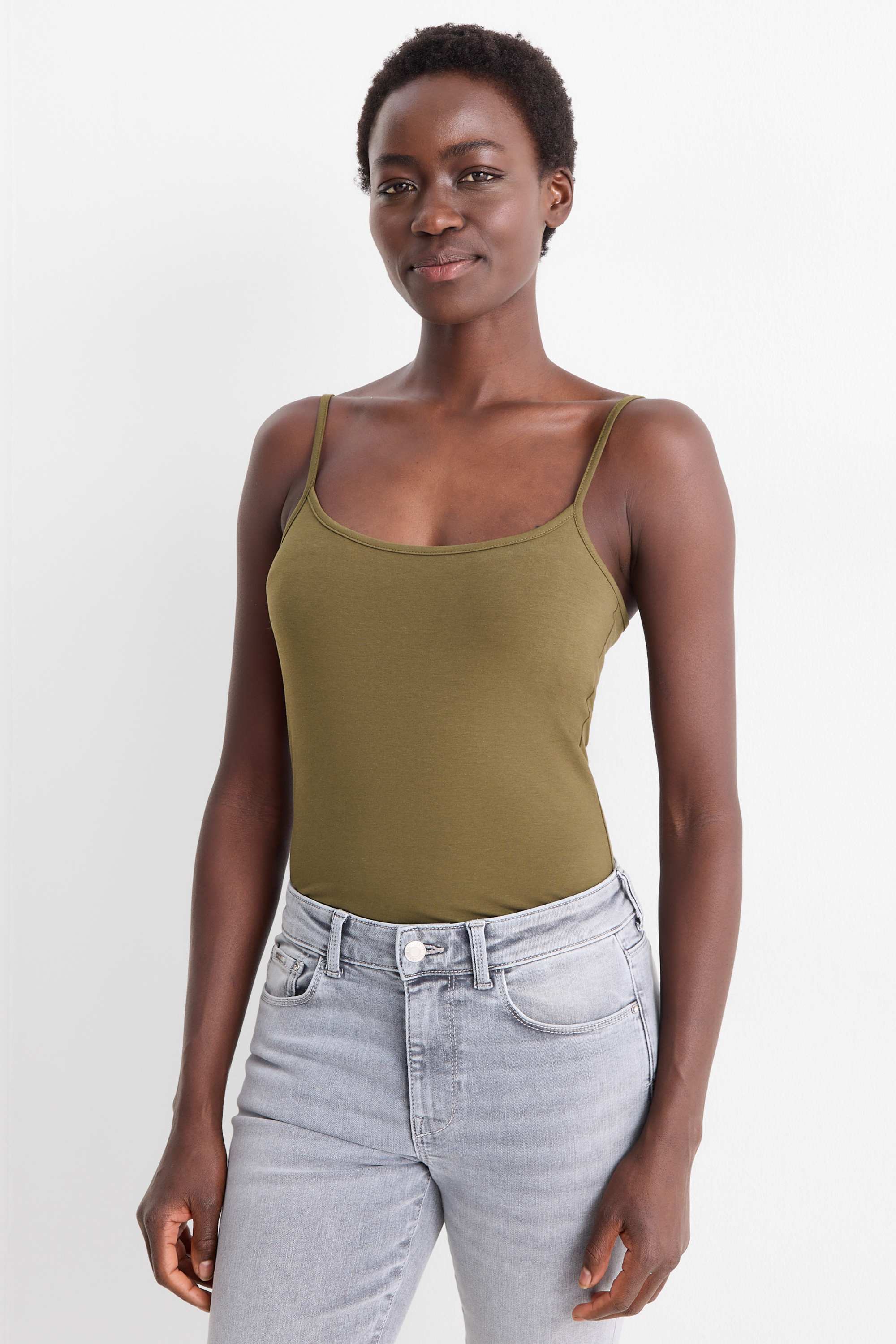 Multipack of 2 - top white / dark green