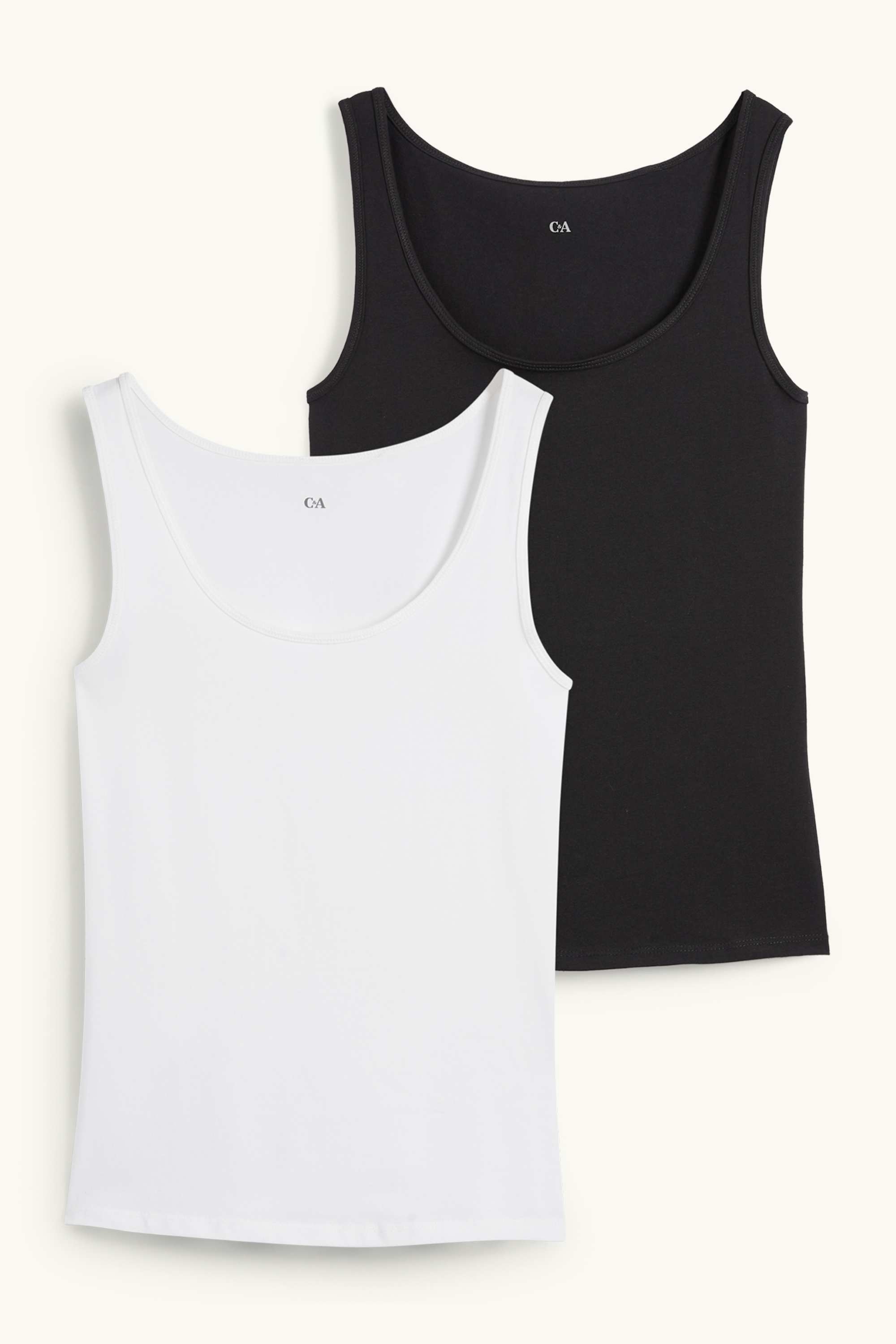 Multipack of 2 - top black / white