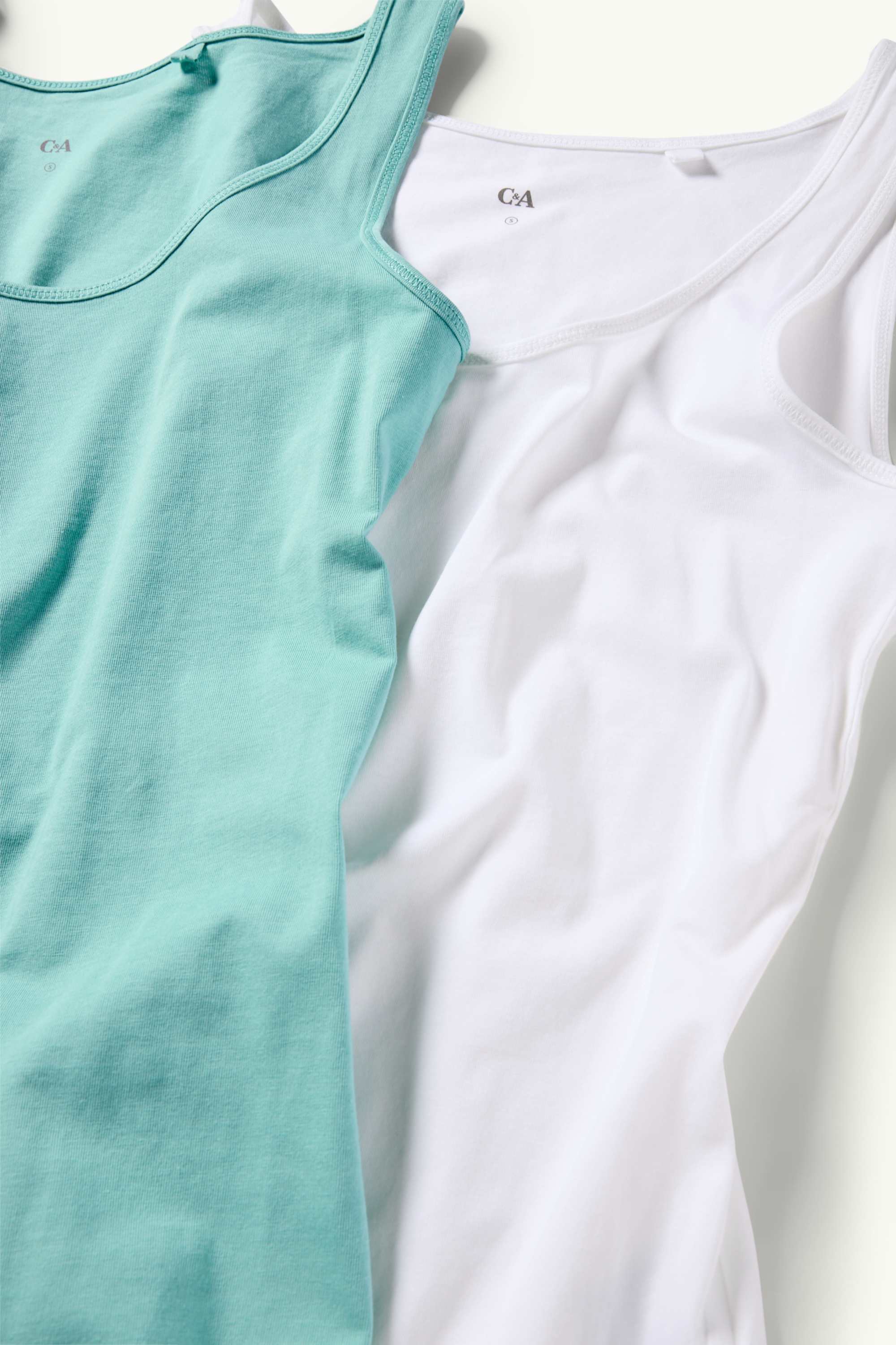 Multipack of 2 - top white / turquoise