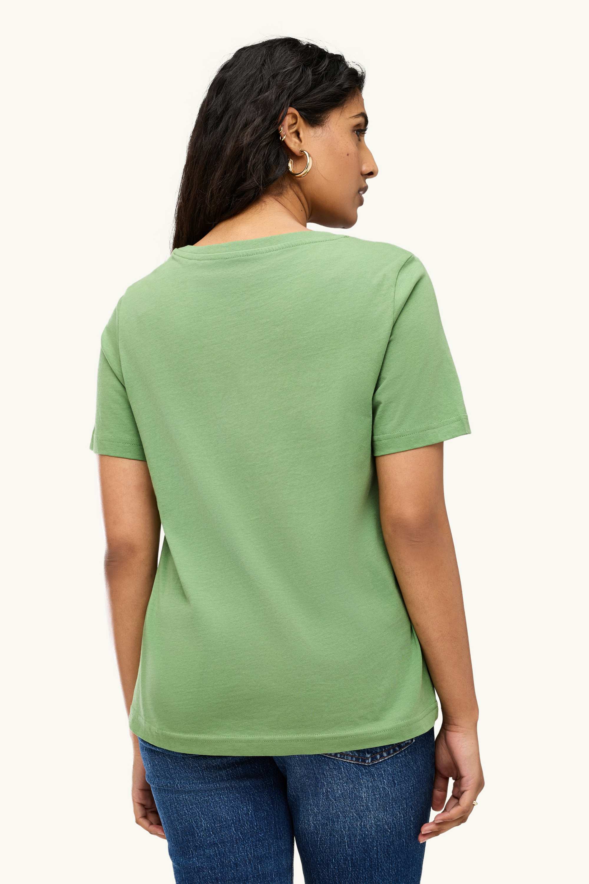 V-neck T-shirt - regular fit green