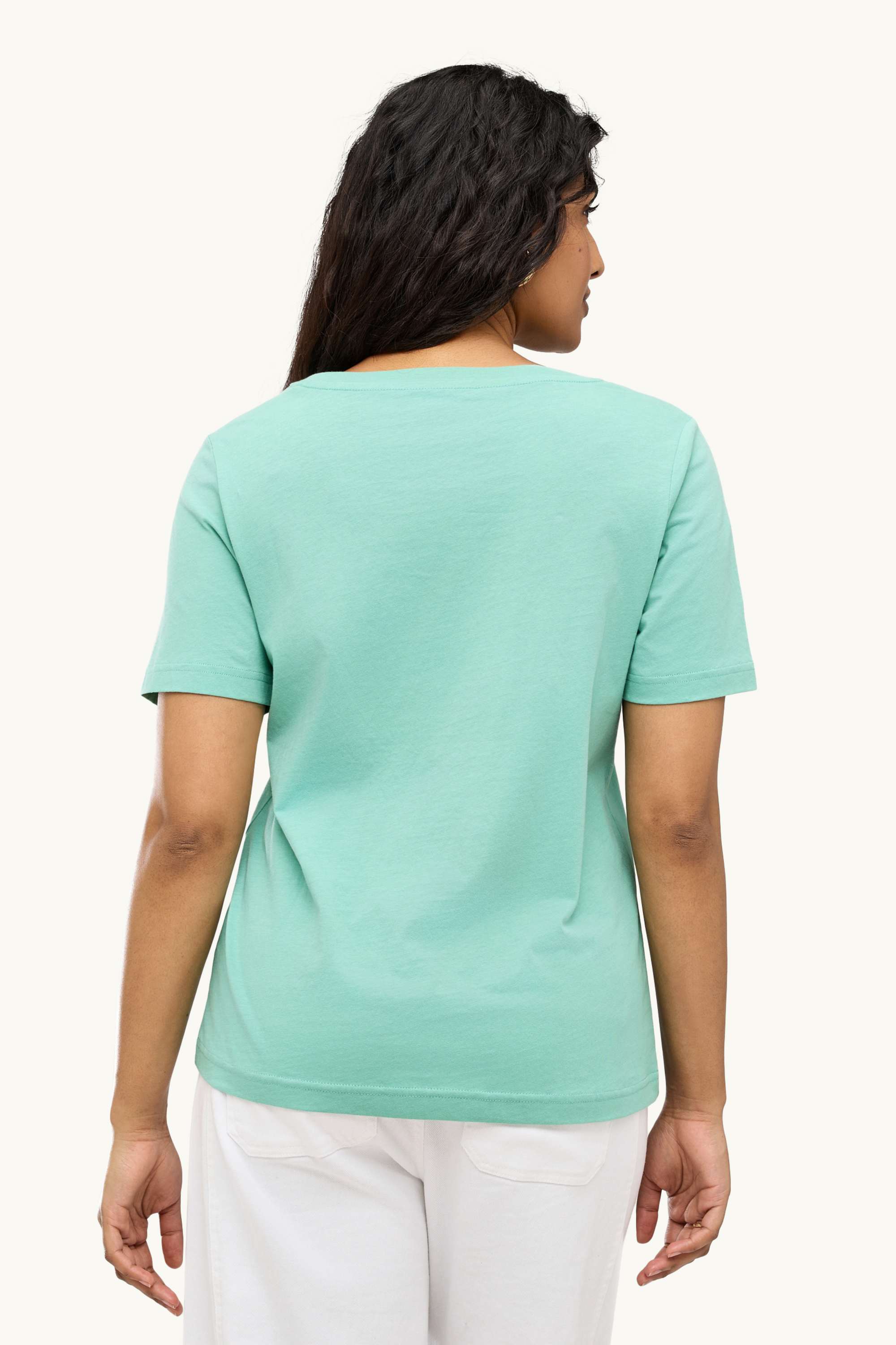 V-neck T-shirt - regular fit turquoise