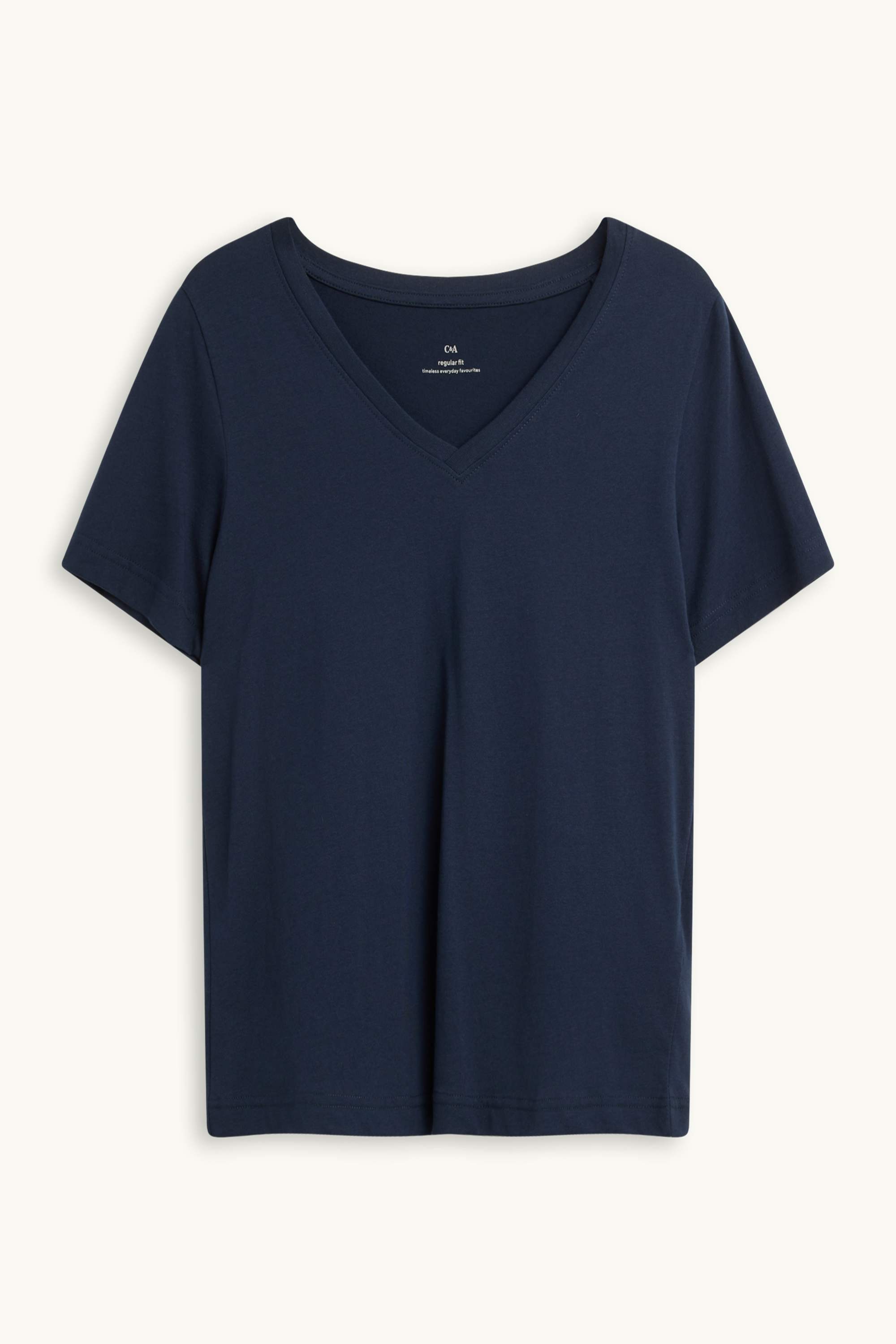 V-neck T-shirt - regular fit dark blue