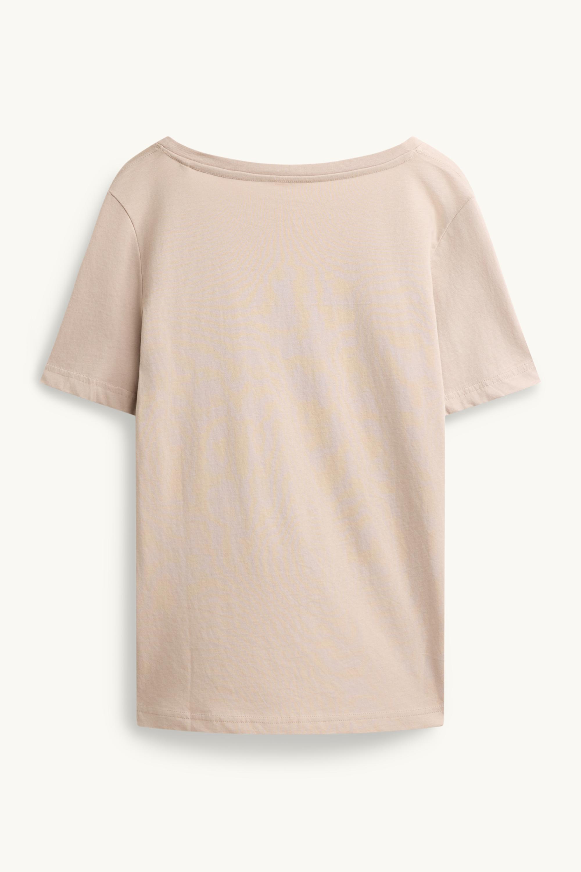 V-neck T-shirt - regular fit beige