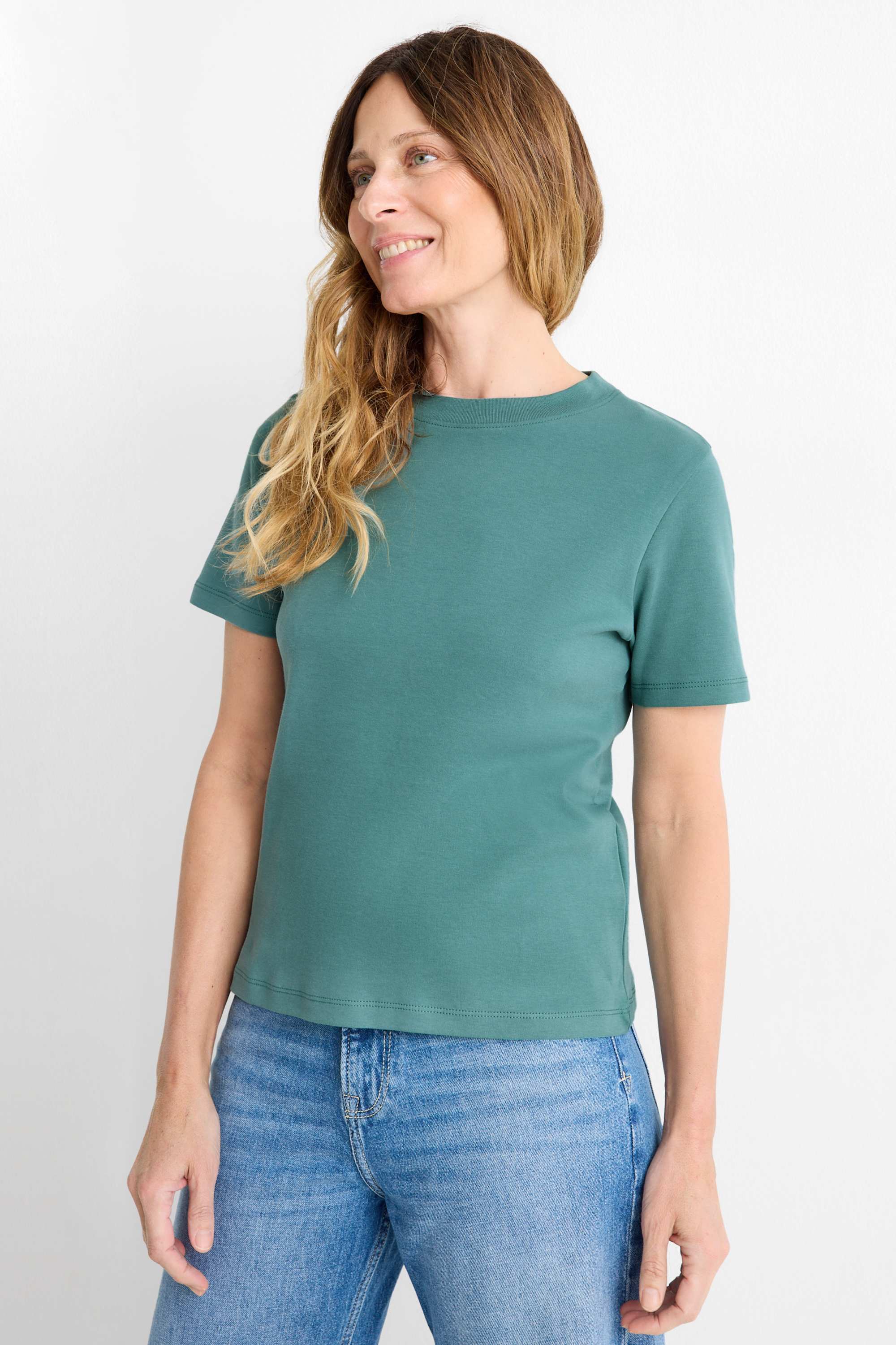 T-shirt - slim fit turquoise