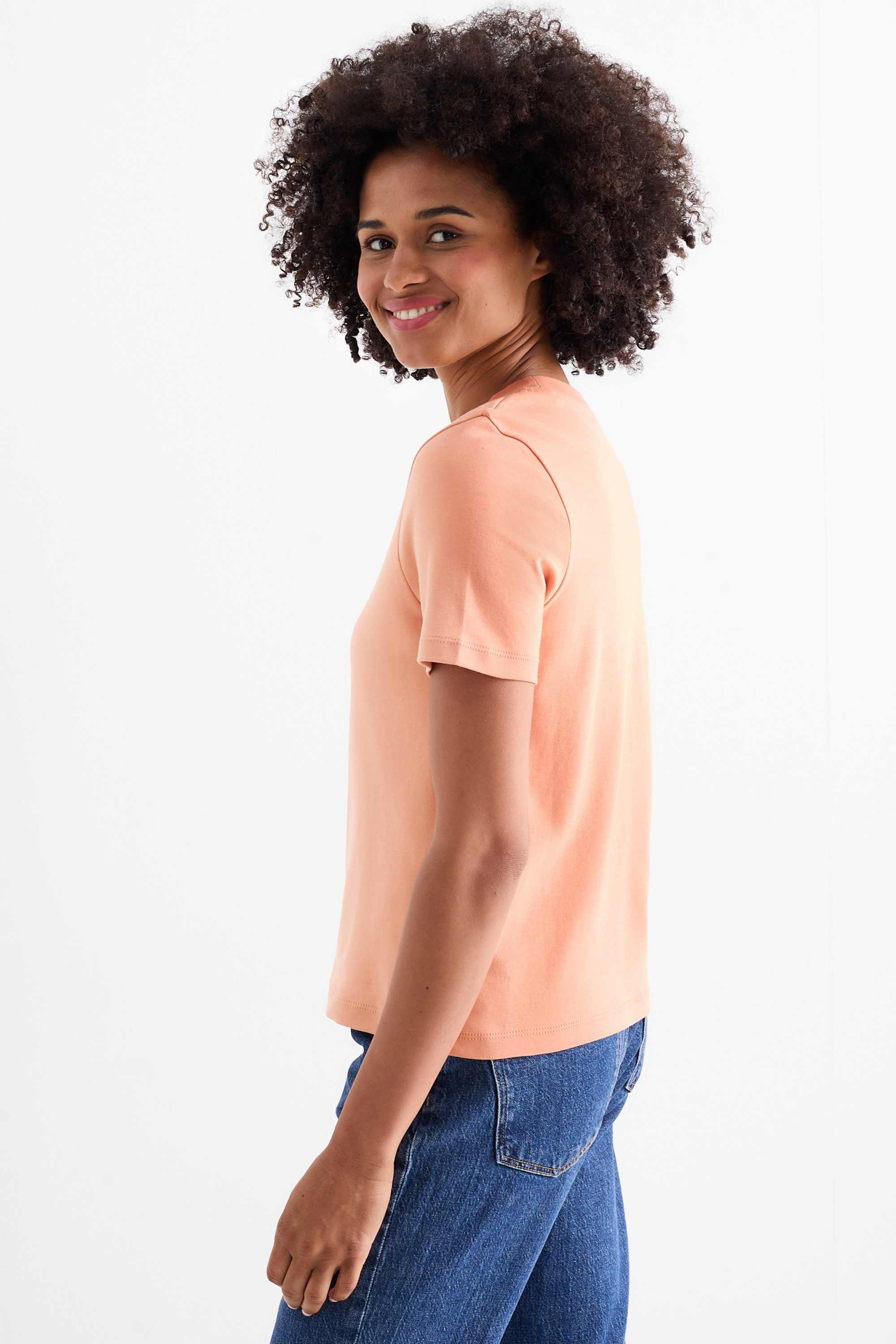 T-shirt - slim fit terracotta