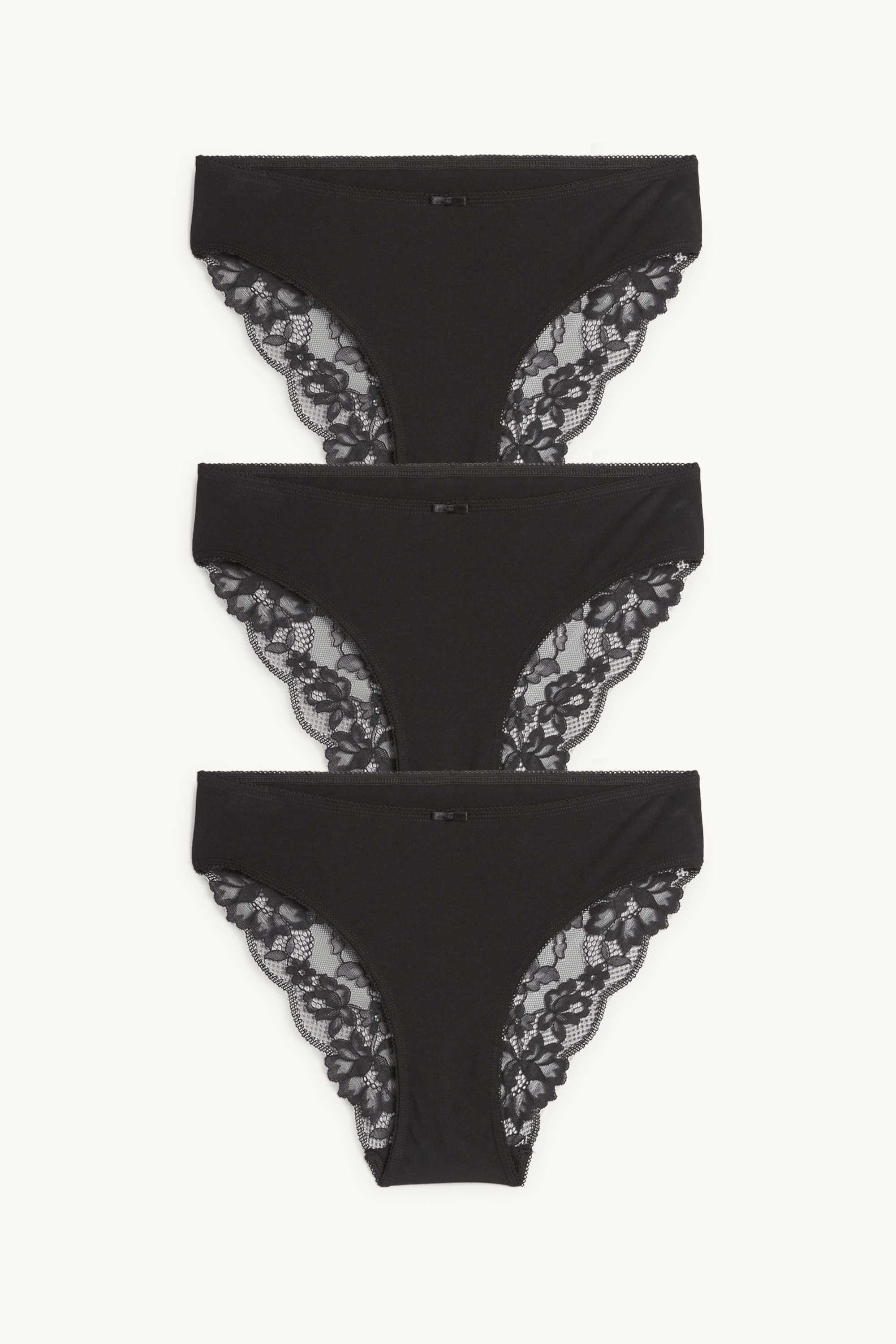 Multipack of 3 - knickers black