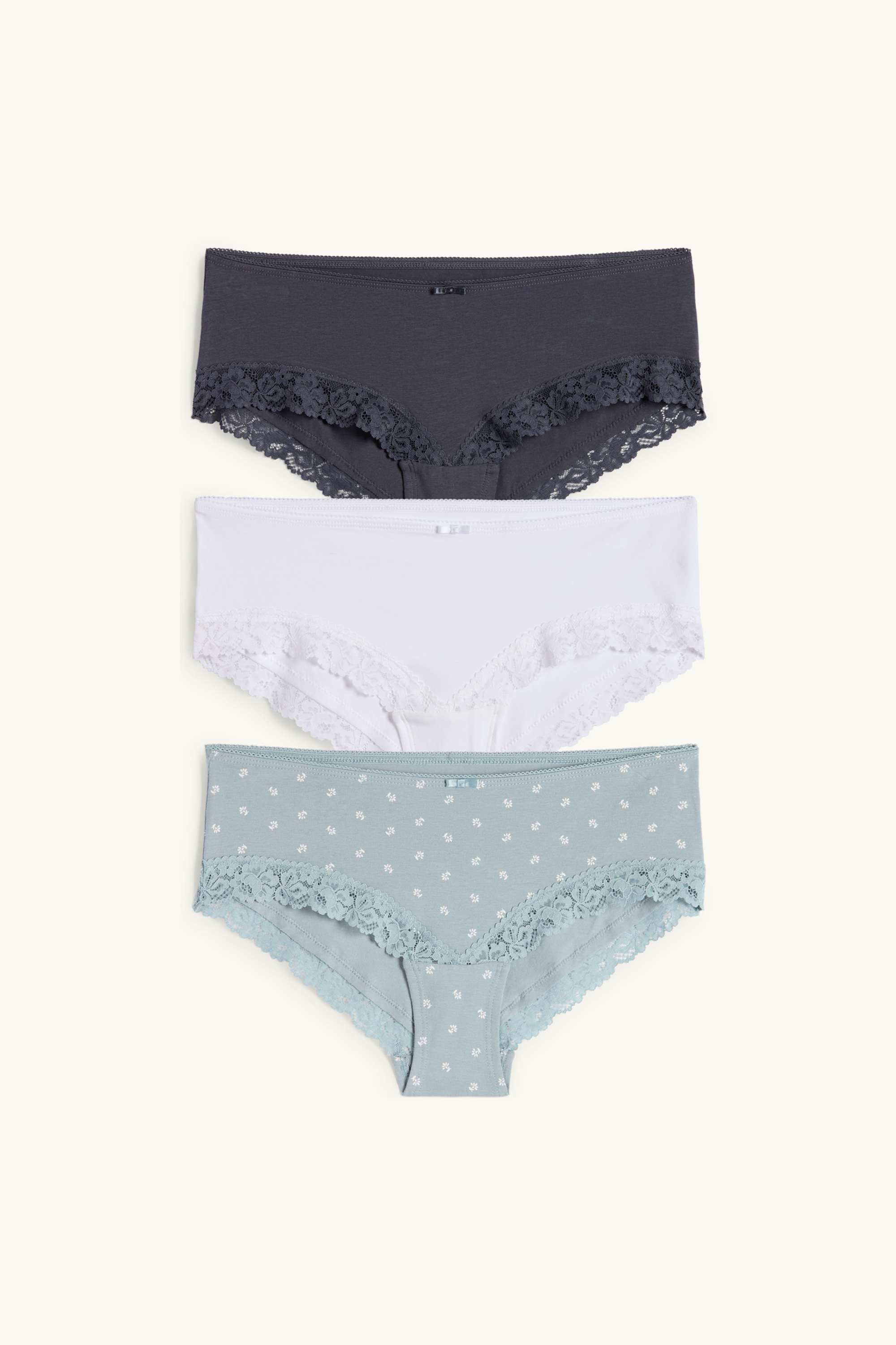 Multipack of 3 - hipster blue / white
