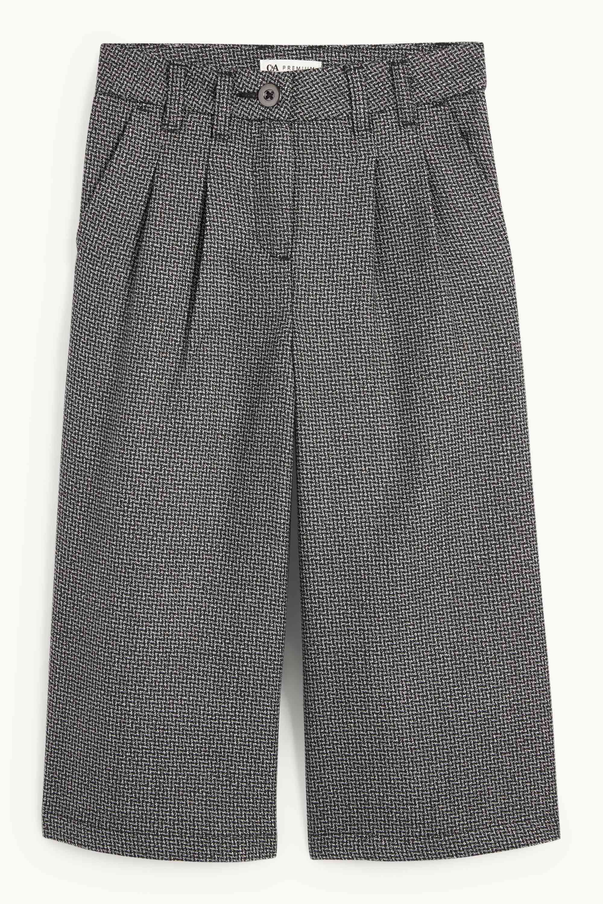 Cloth trousers - patterned dark gray