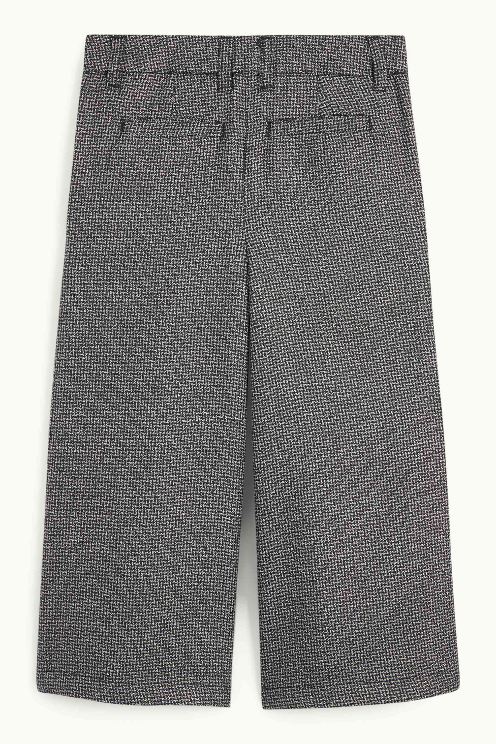 Cloth trousers - patterned dark gray