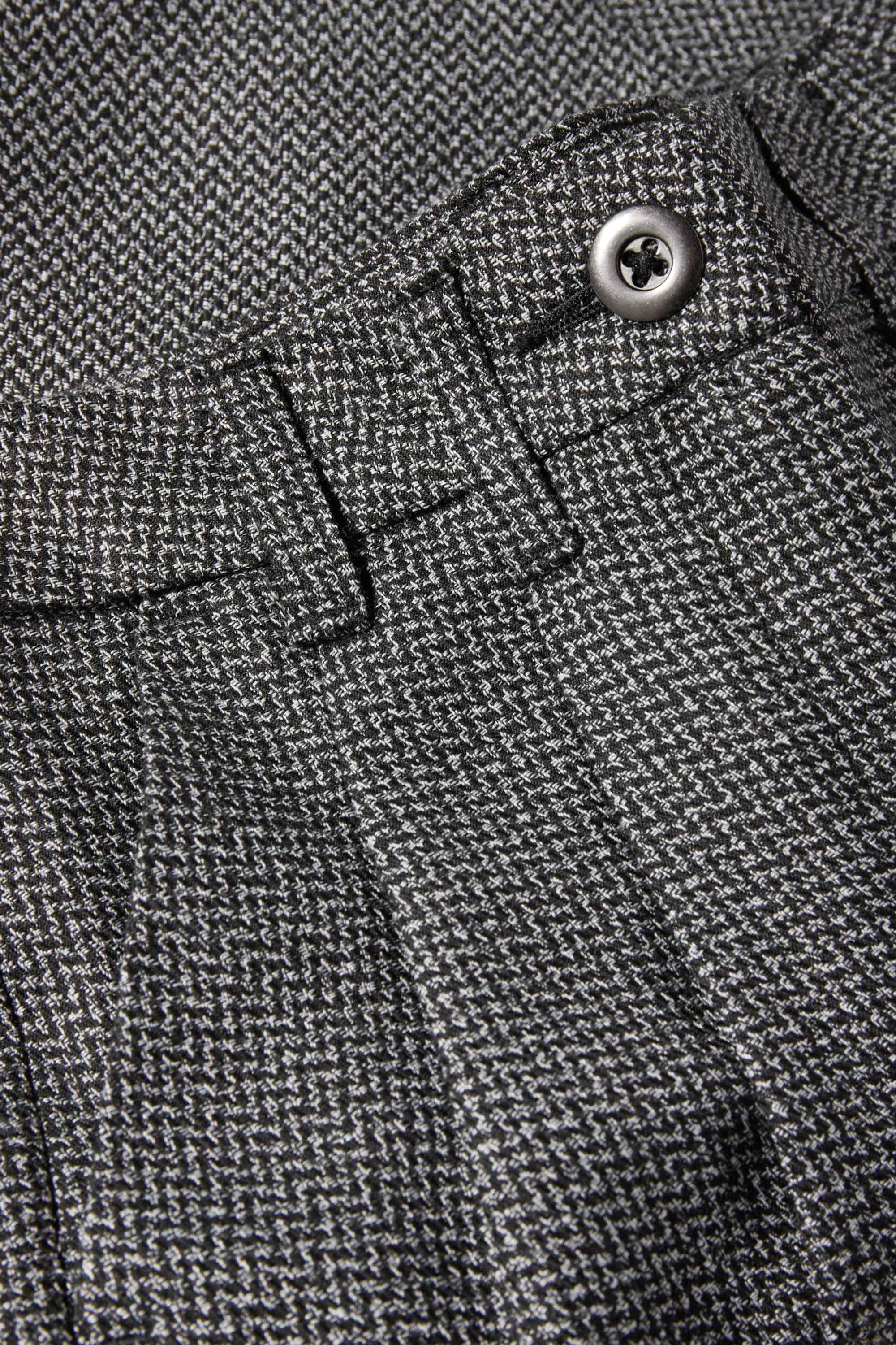 Cloth trousers - patterned dark gray