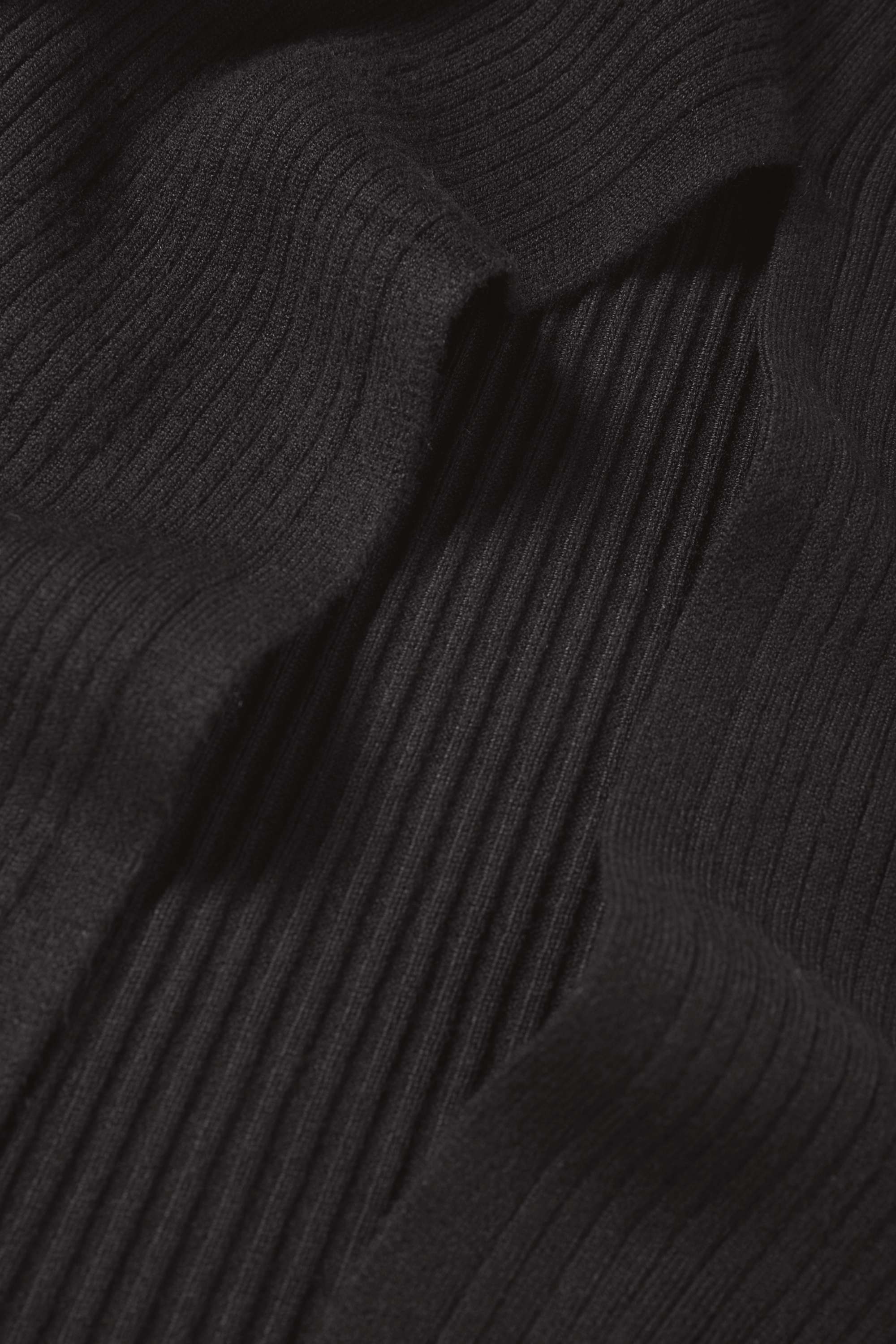 Knitted skirt - ribbed black