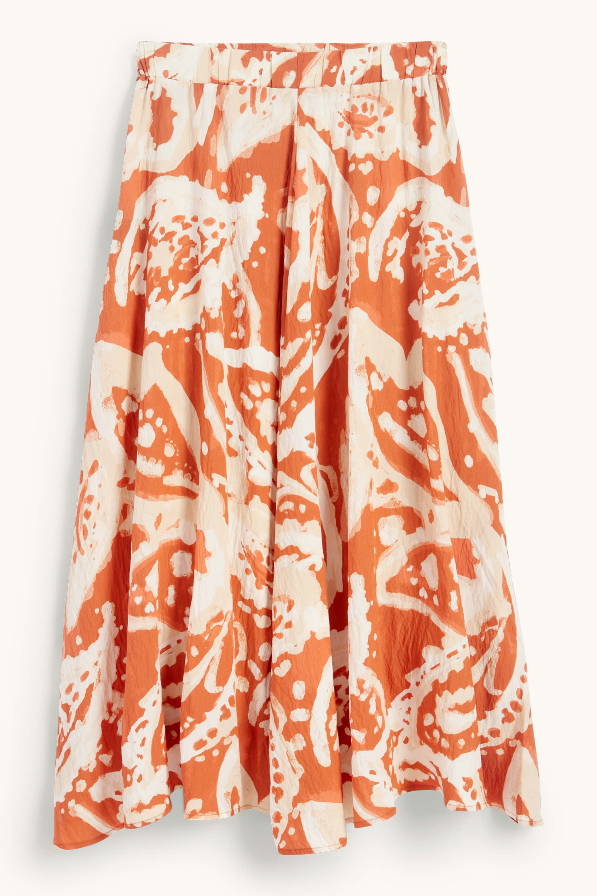 Skirt - patterned dark orange
