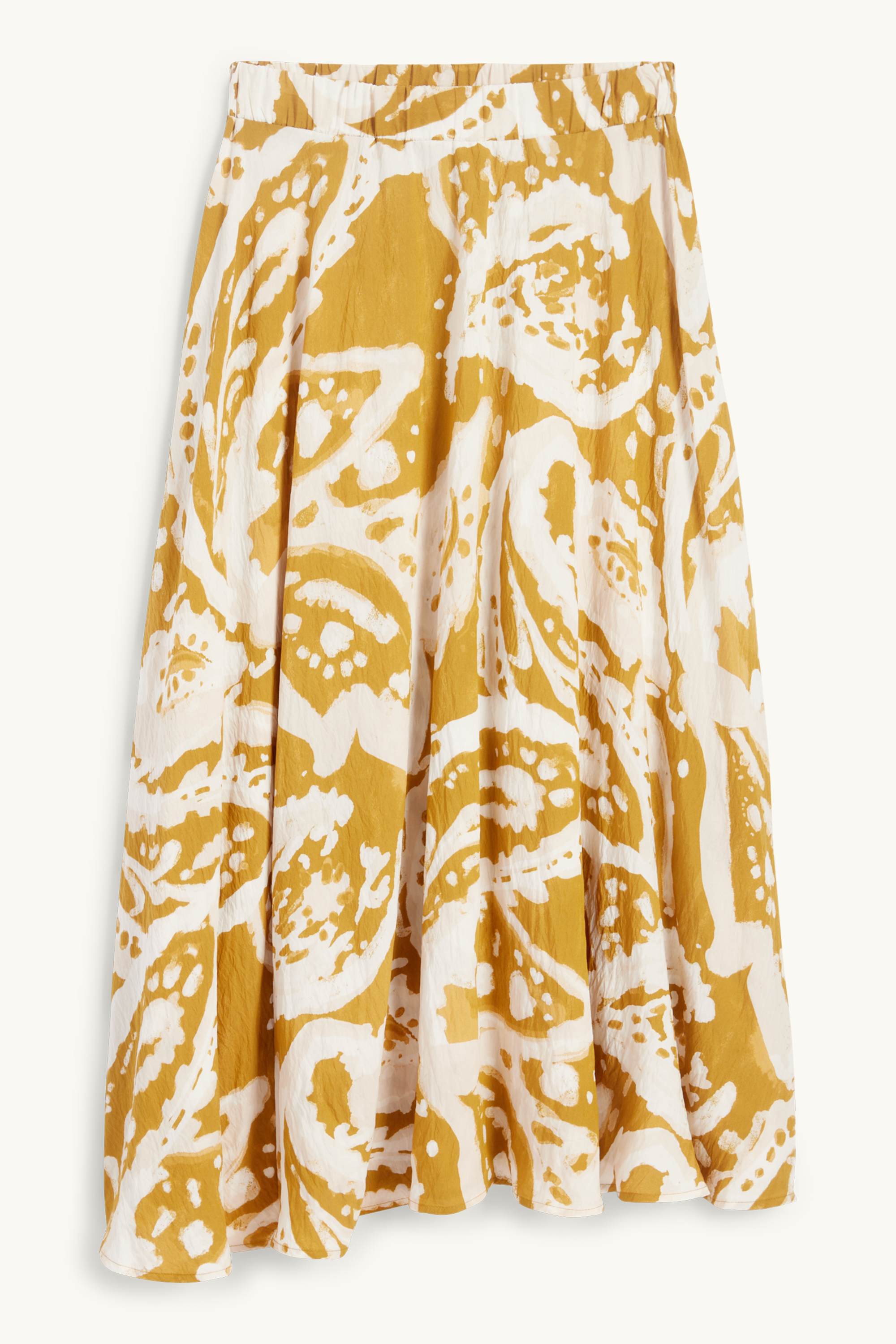 Skirt - patterned mustard yellow