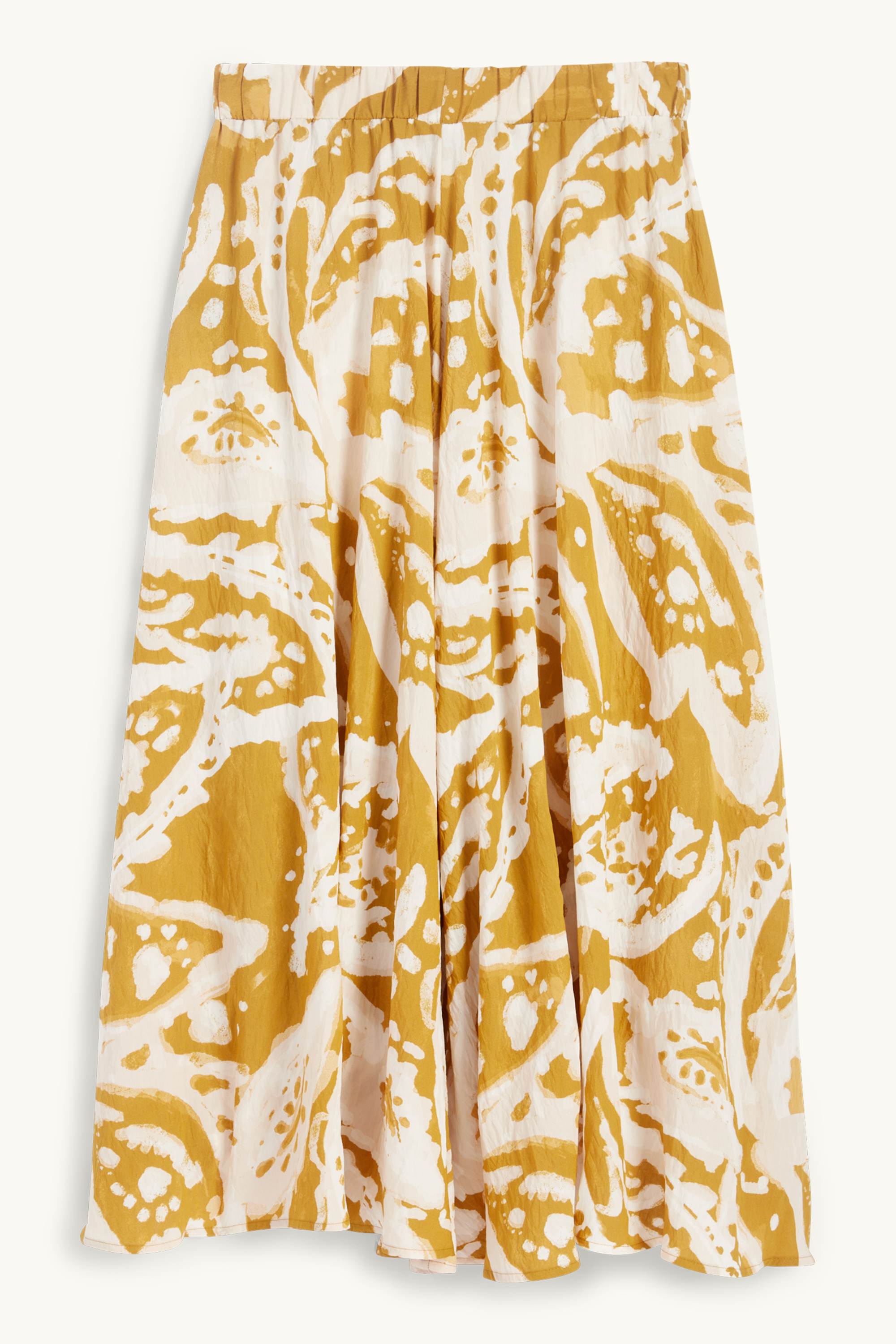 Skirt - patterned mustard yellow