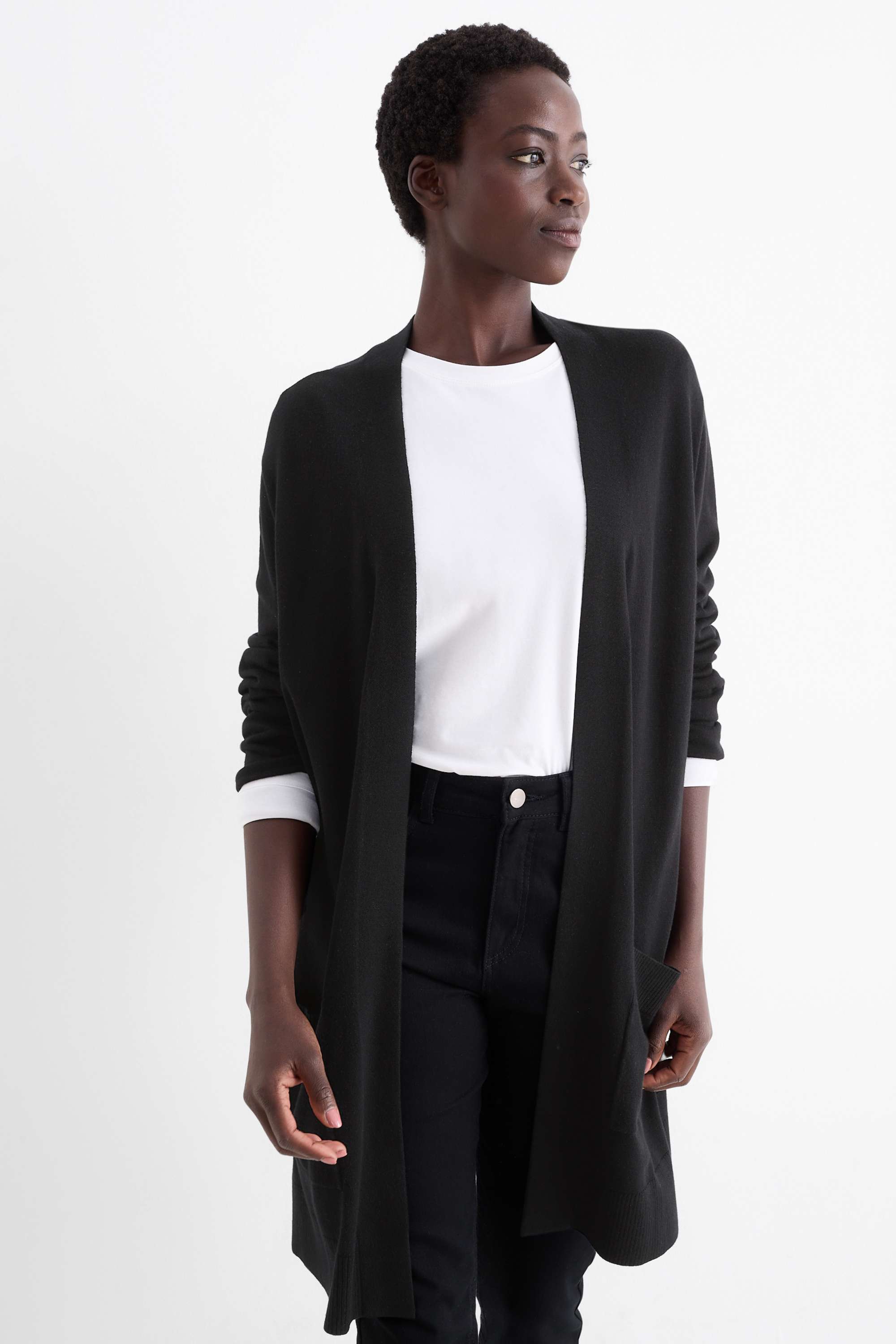 Long cardigan black