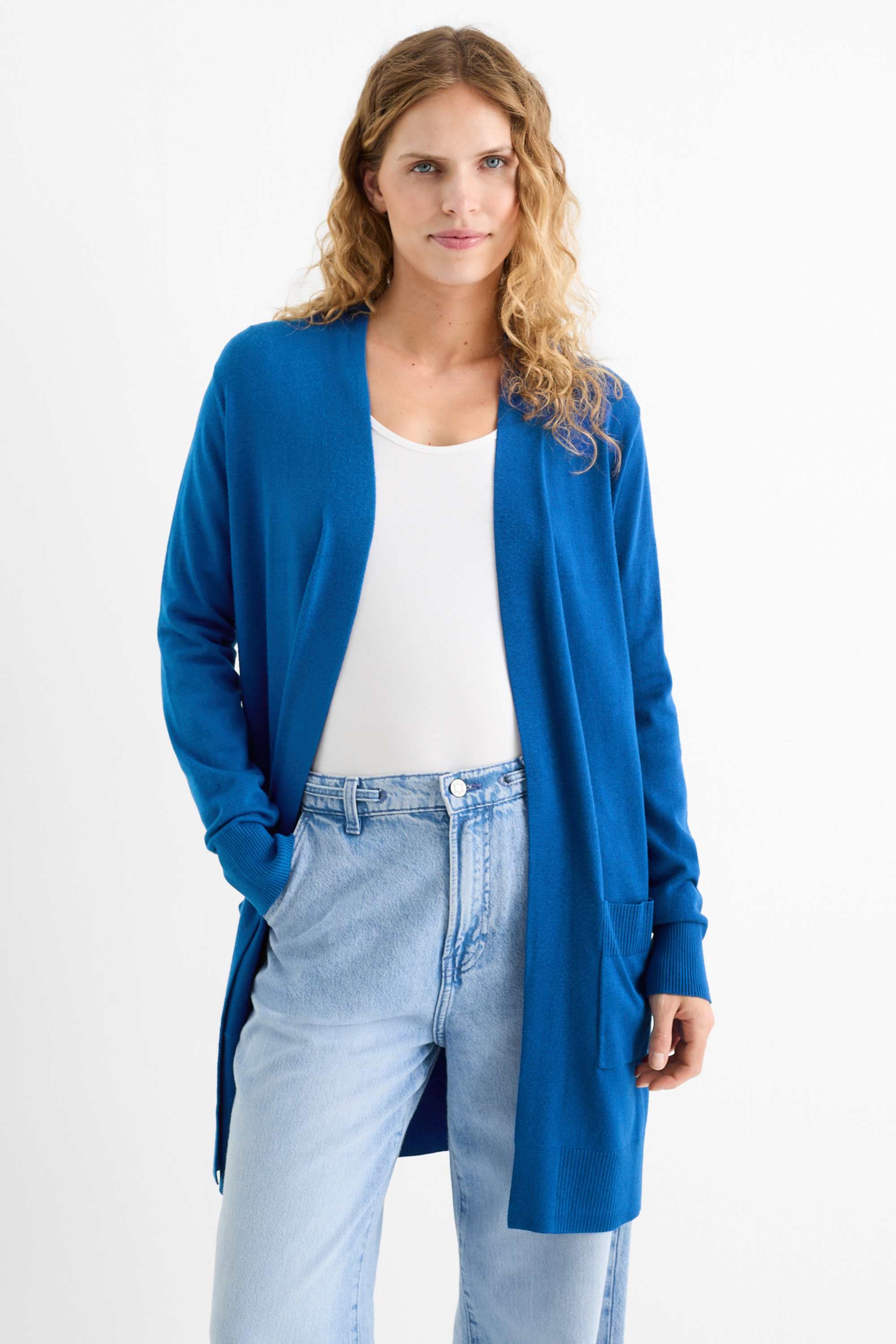 Long cardigan blue