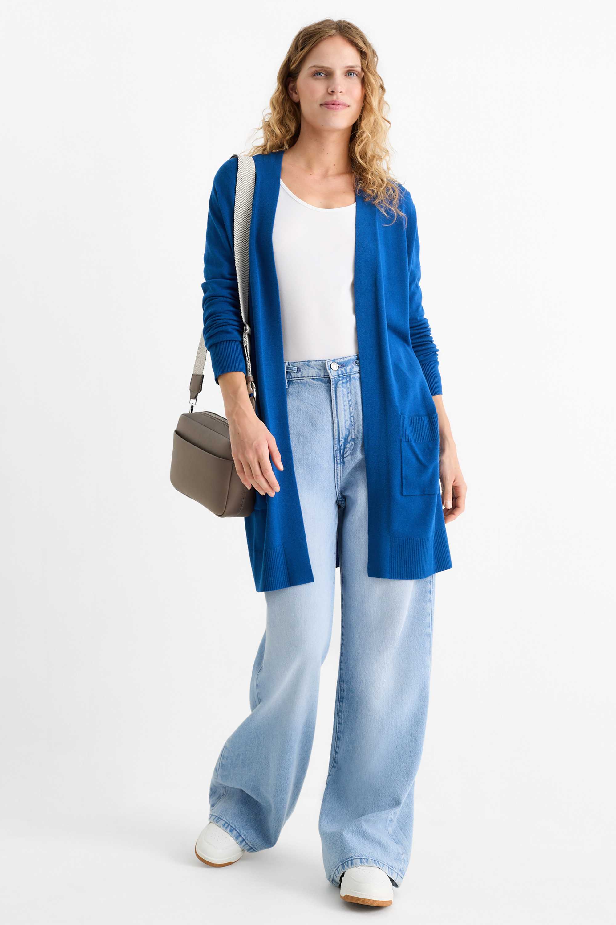 Long cardigan blue