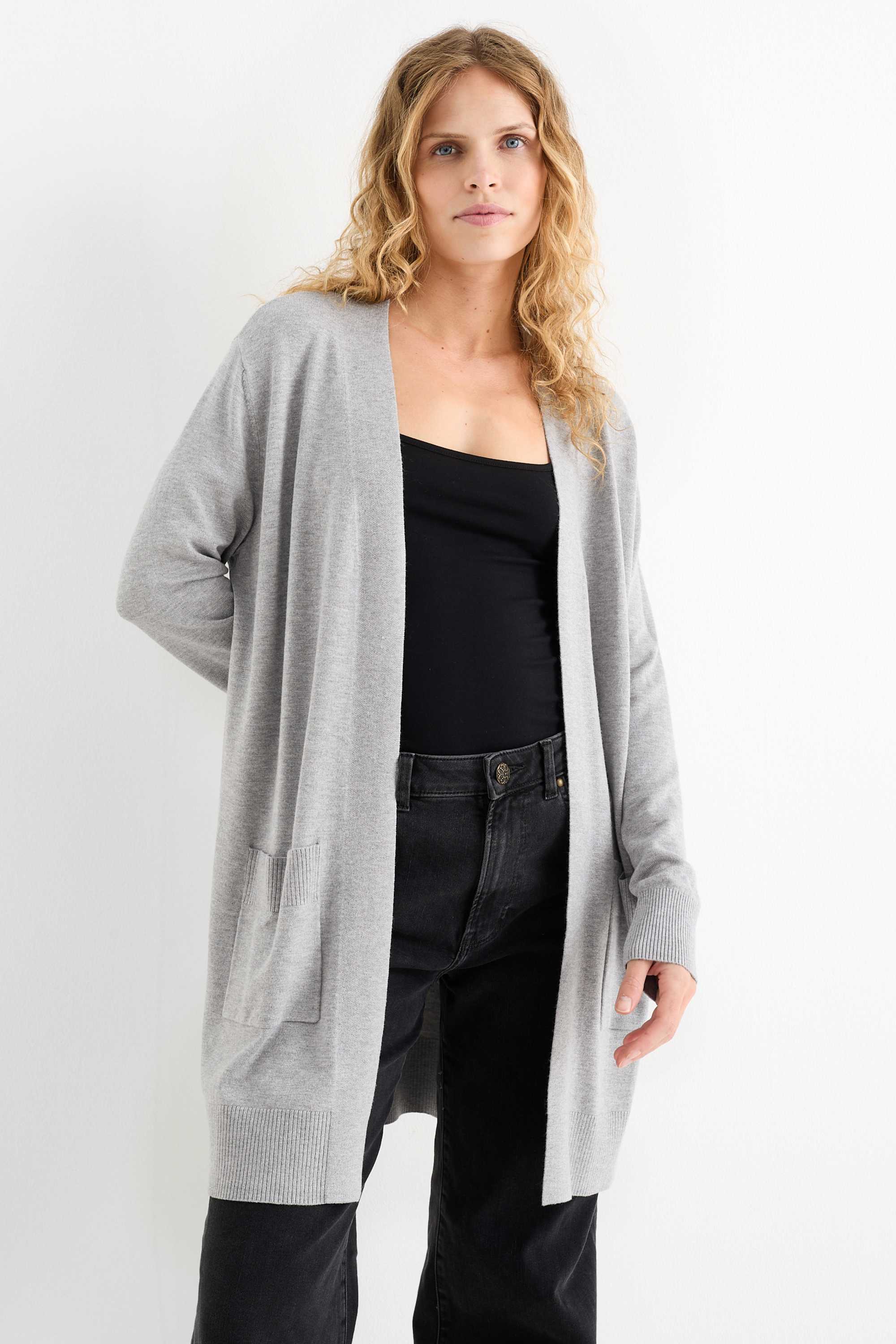Long cardigan light gray