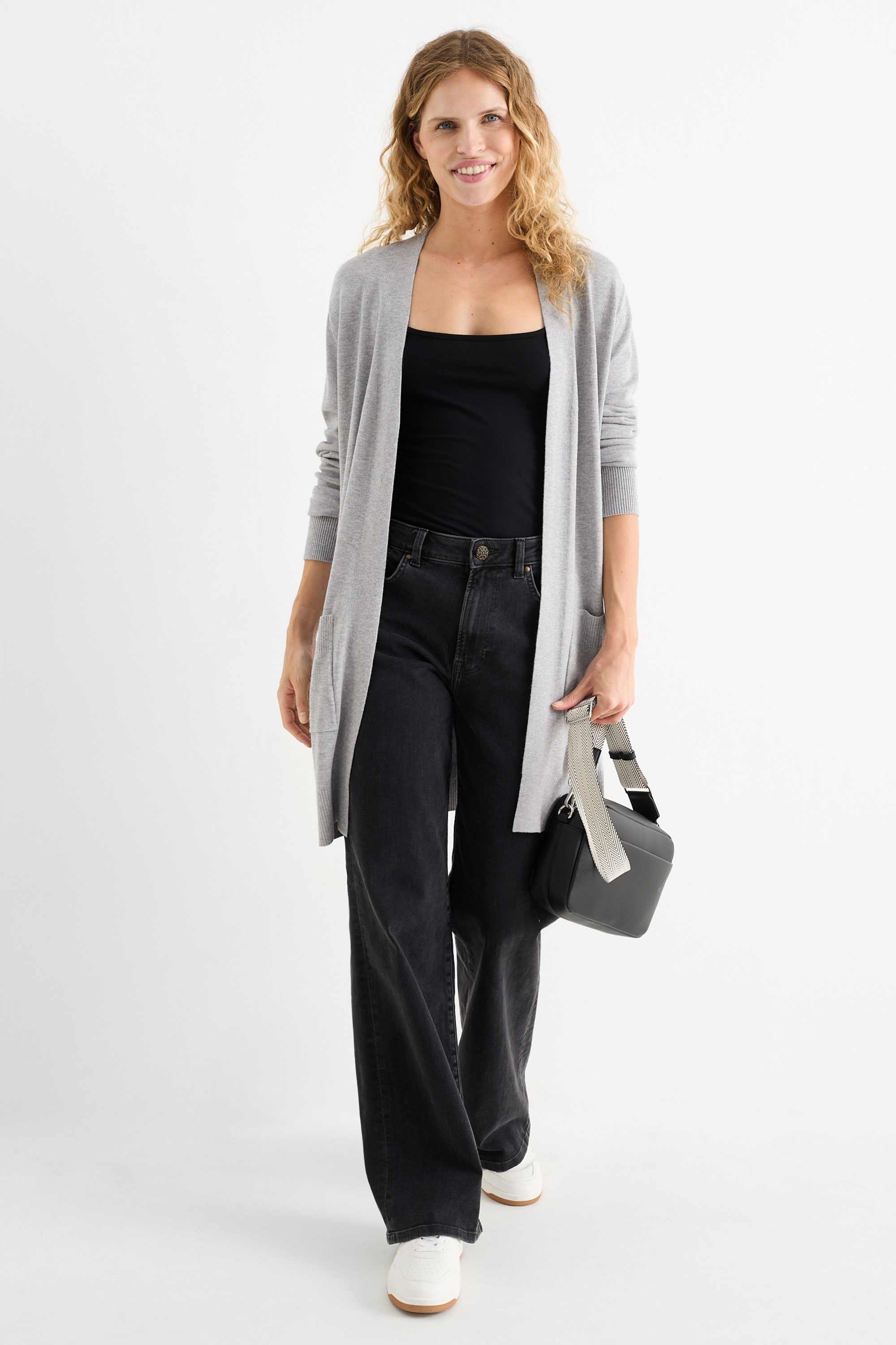 Long cardigan light gray