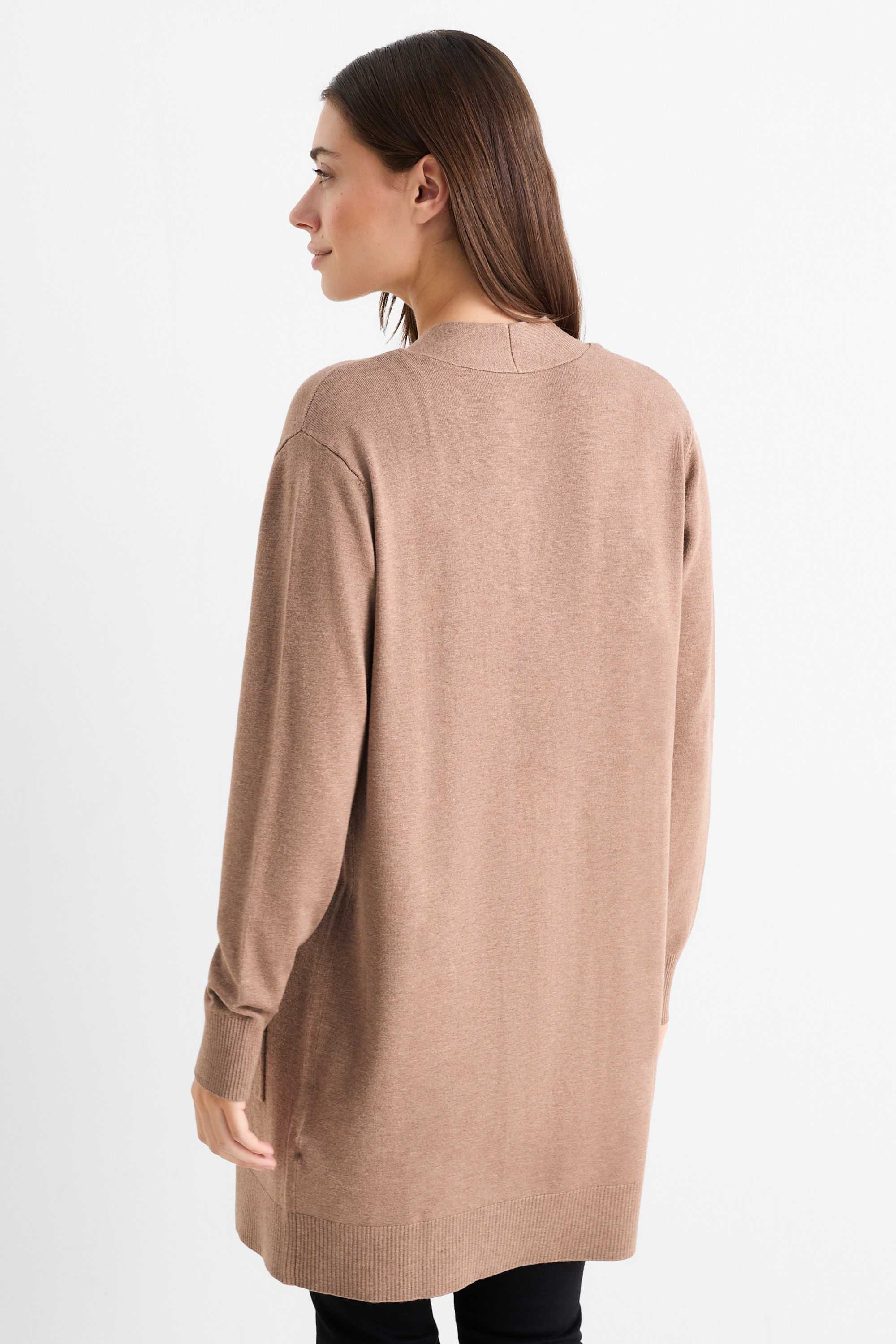 Long cardigan light brown