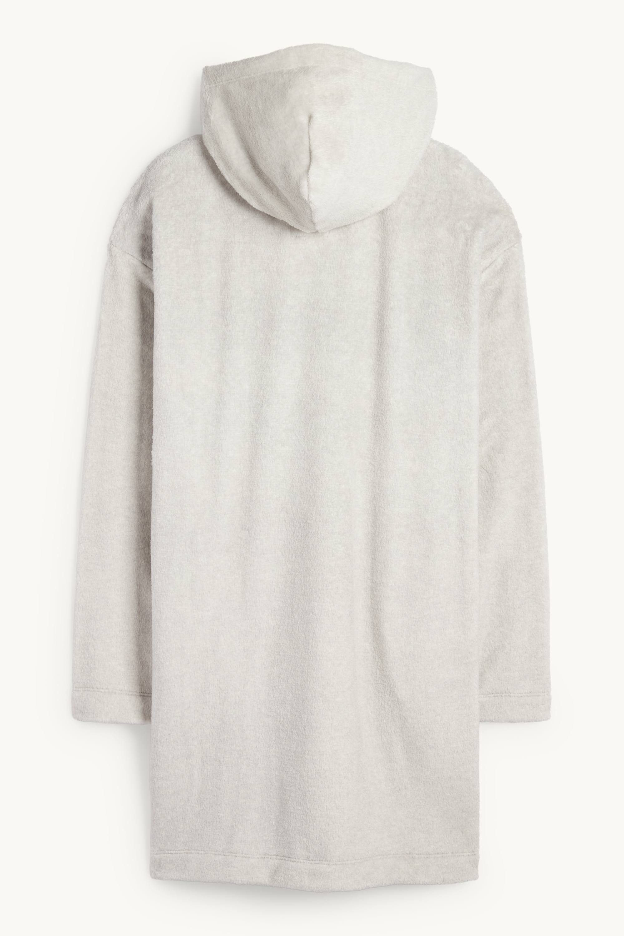 Fleece nightdress with hood - Lilo & Stitch light gray