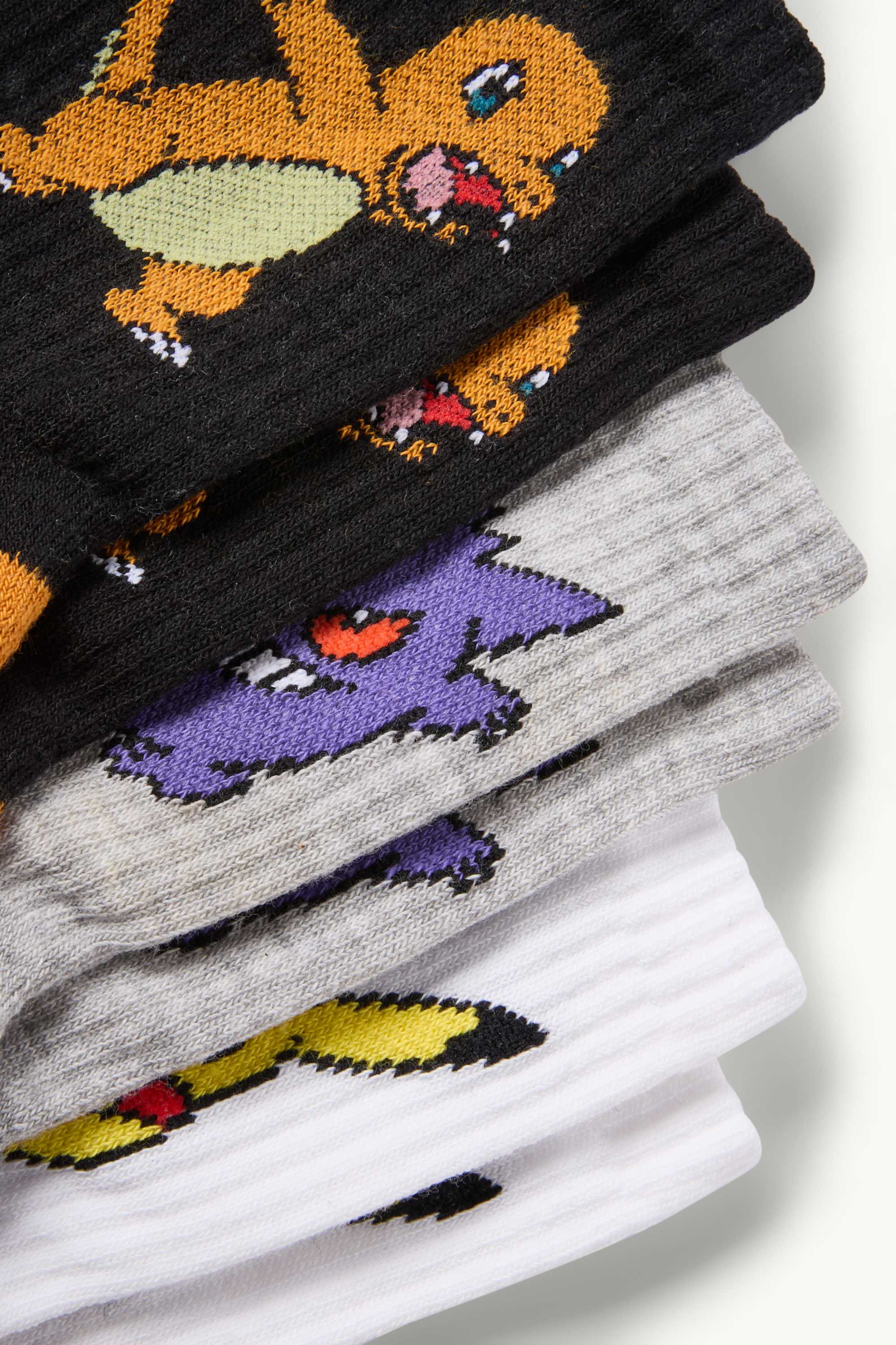 Multipack of 3 - Pokémon - tennis socks with motif gray / black