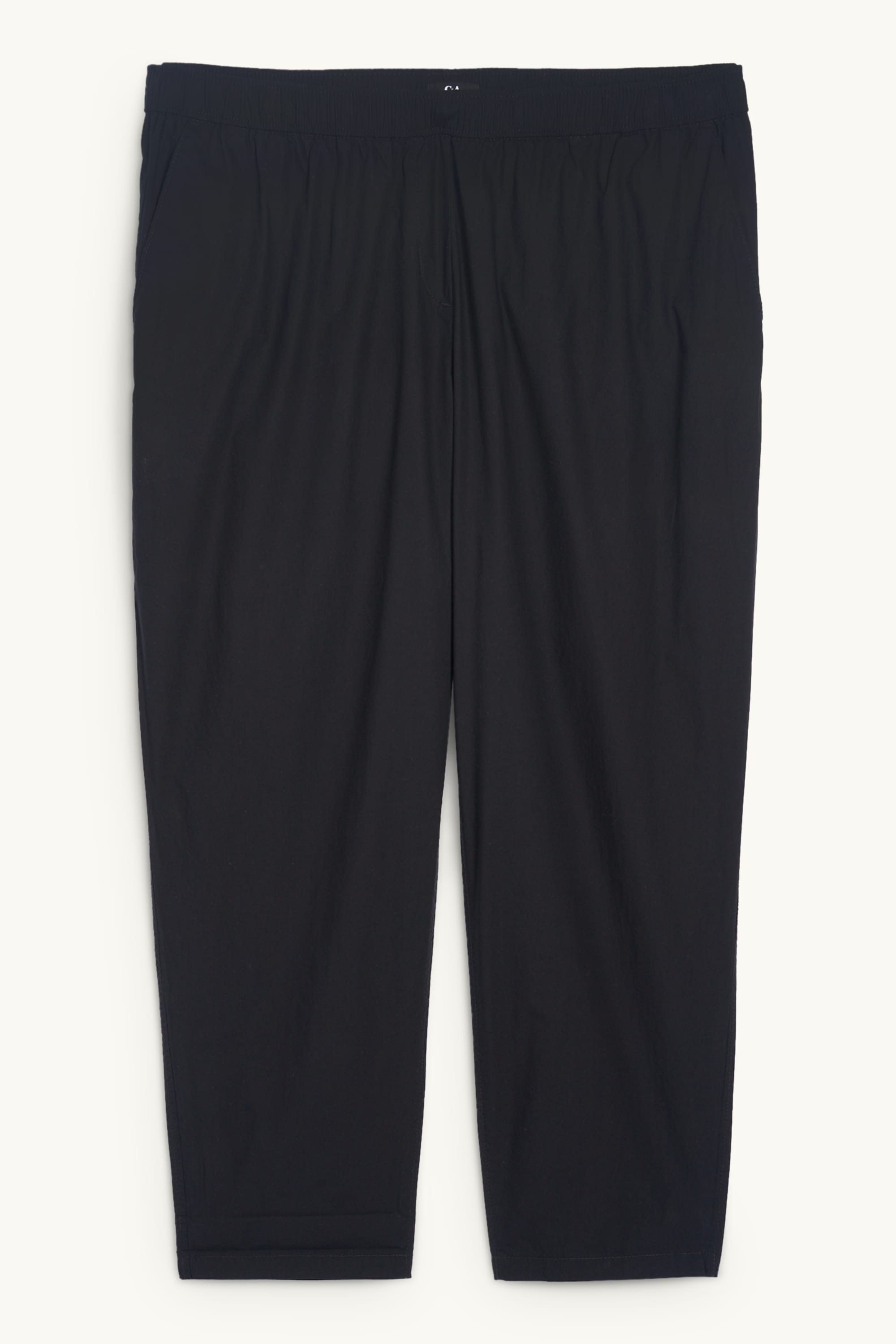 Cloth trousers - mid-rise waist - tapered fit black