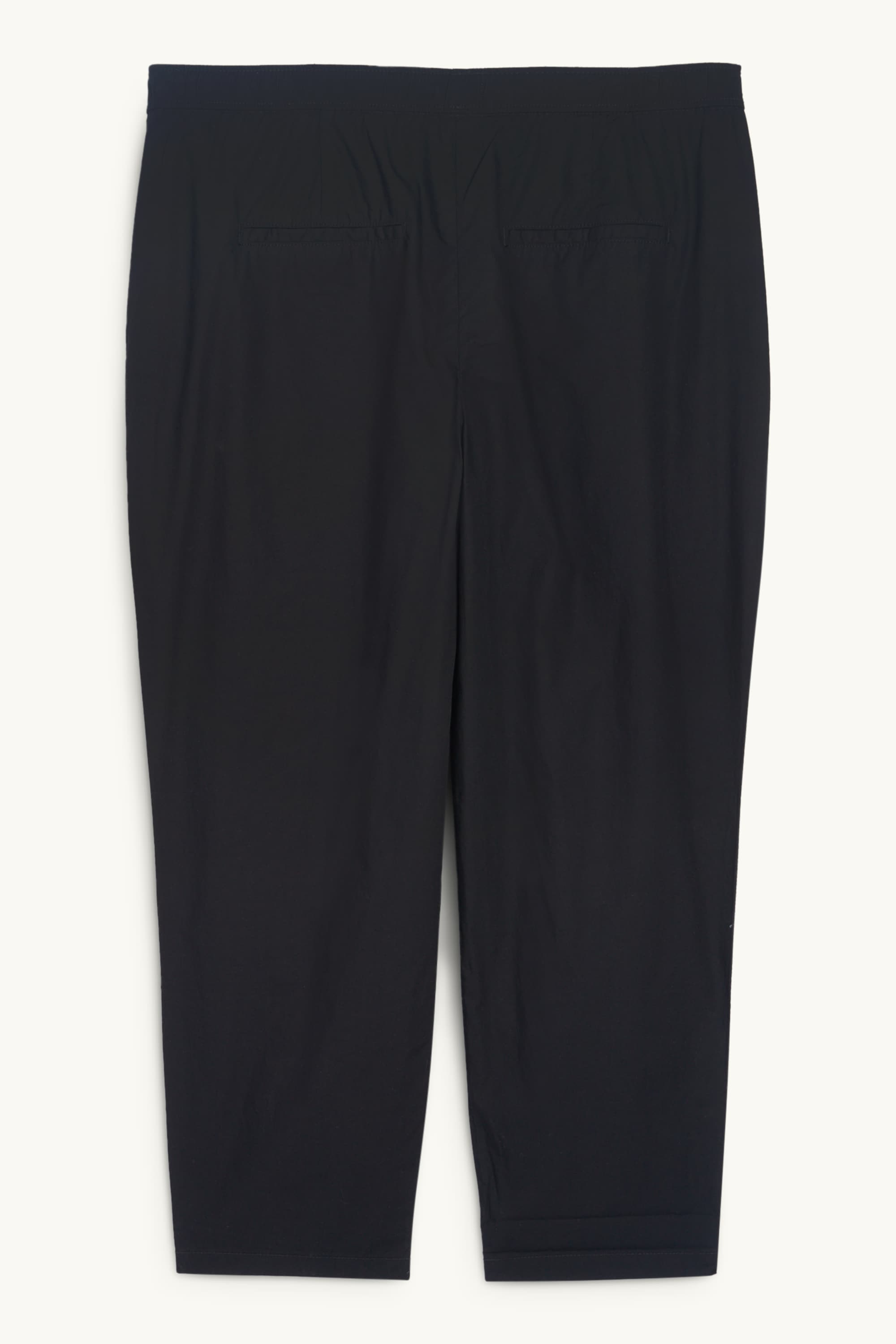 Cloth trousers - mid-rise waist - tapered fit black