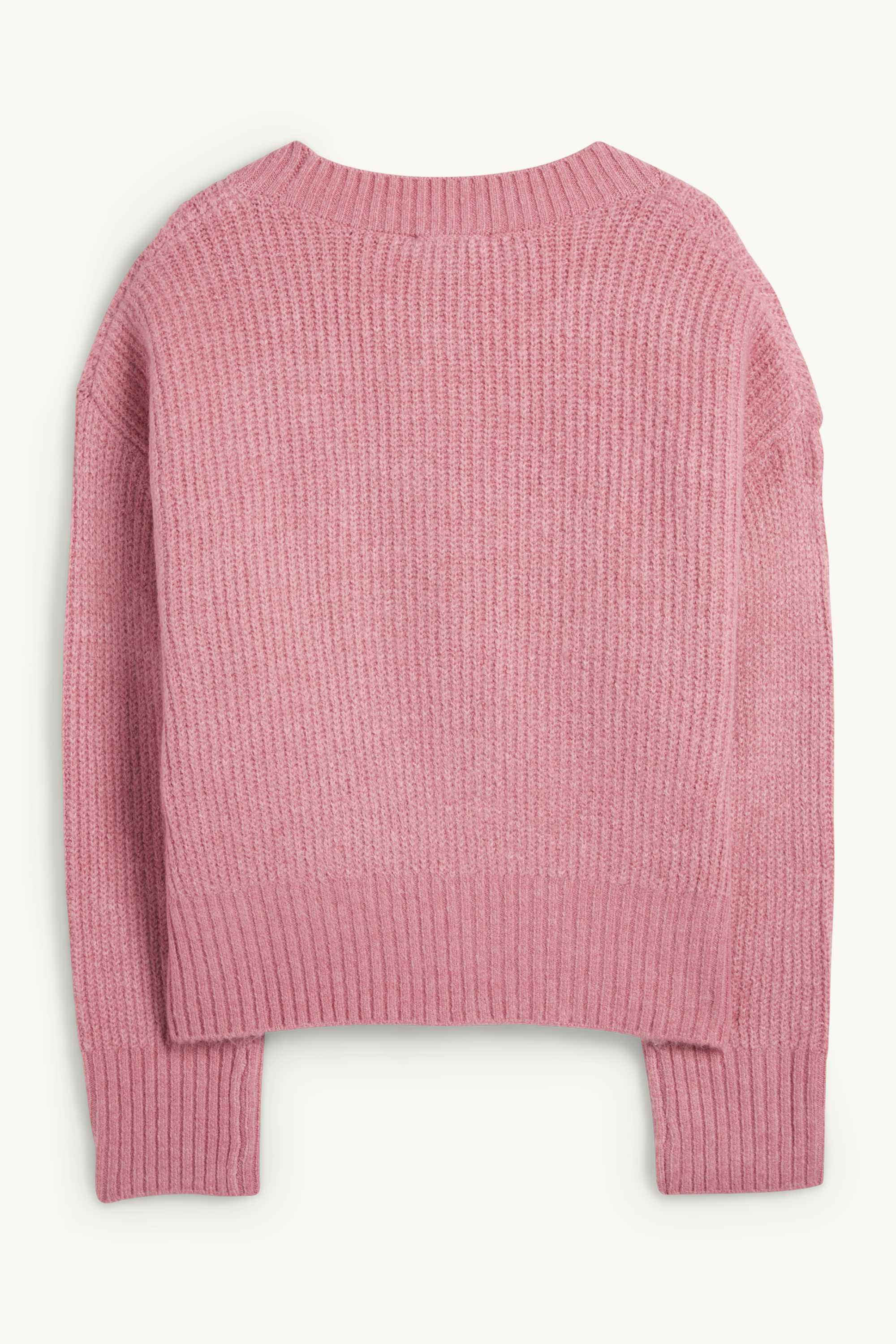 Cardigan - ribbed rose