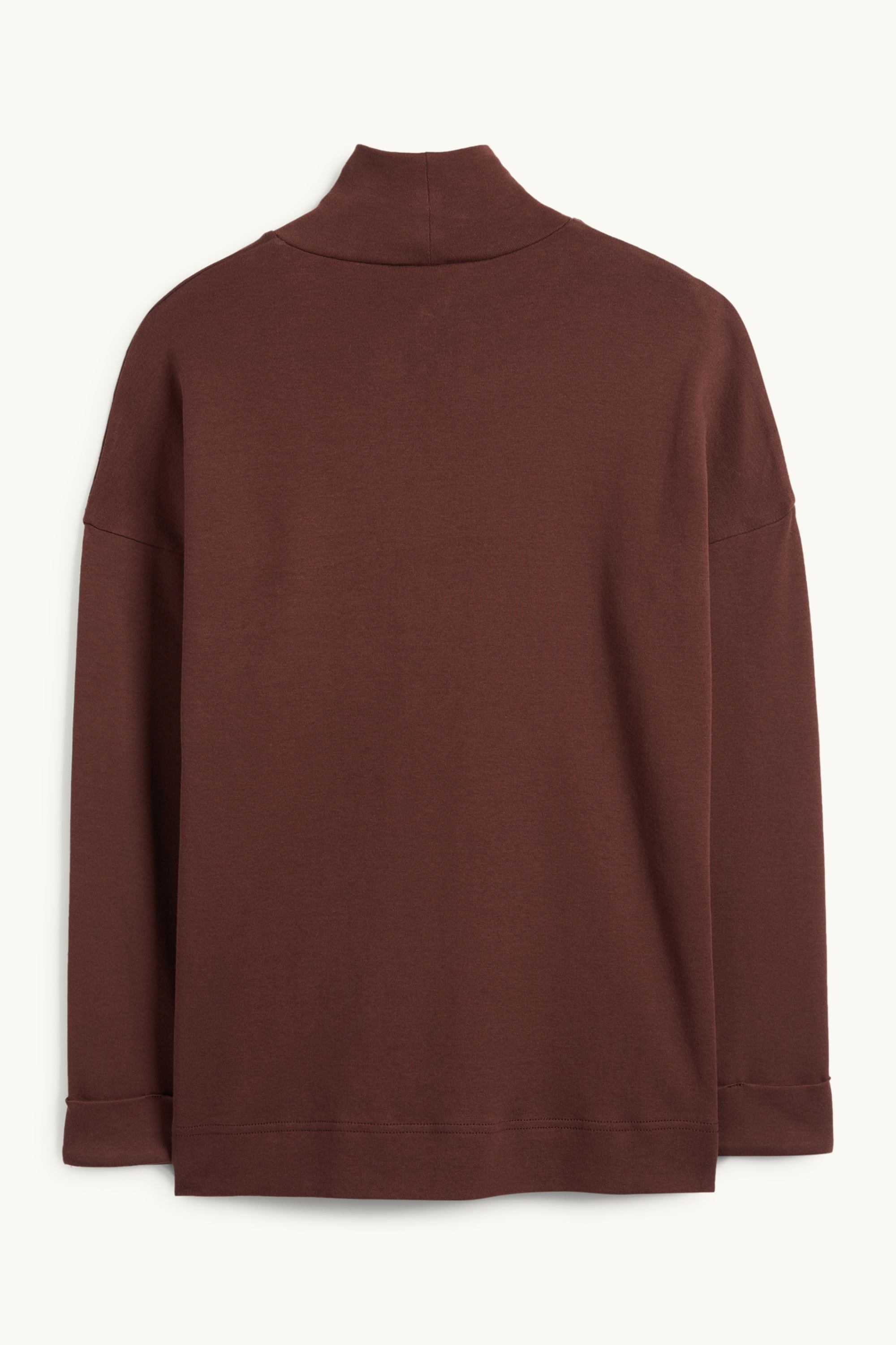 Turtleneck top dark brown