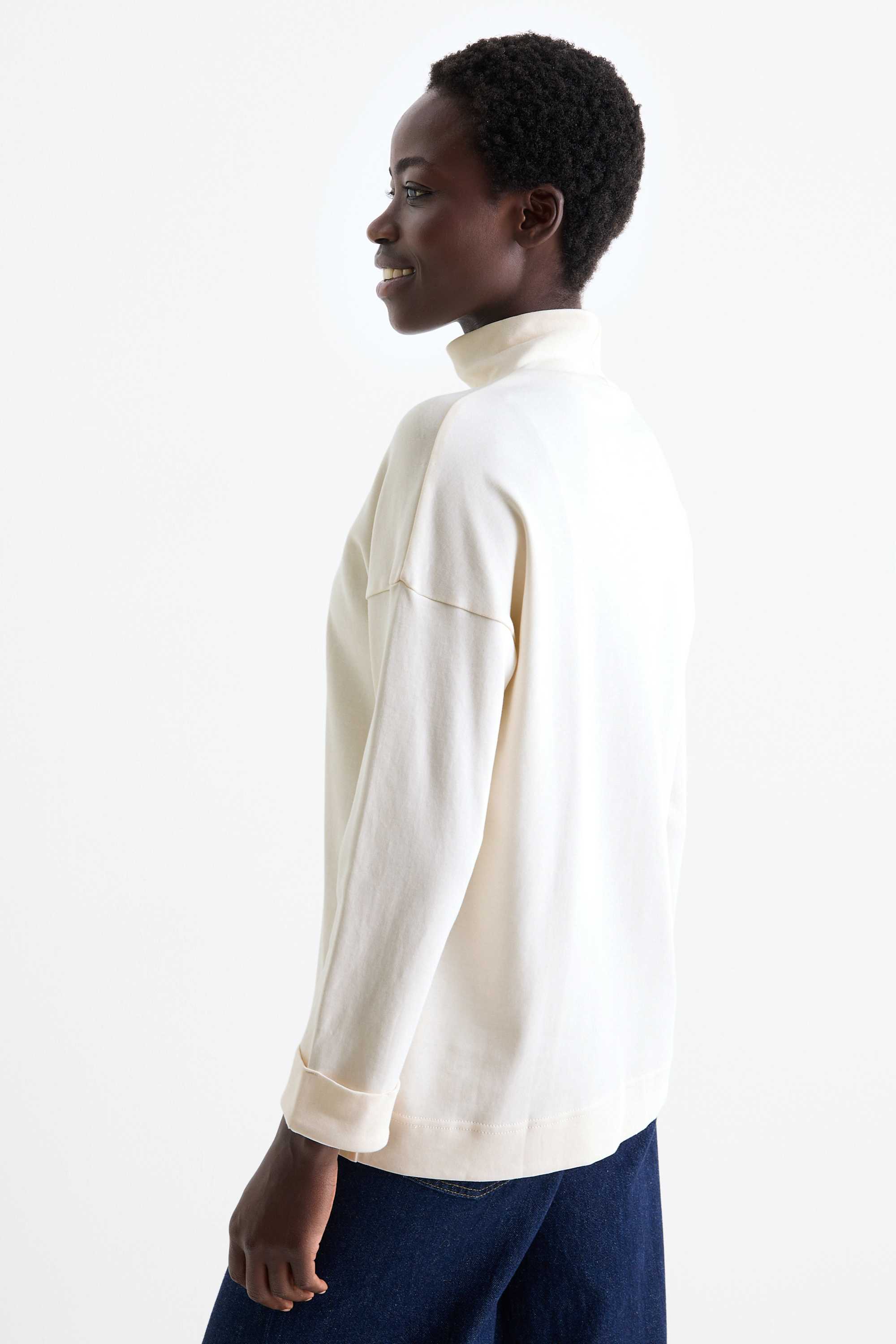 Turtleneck top cremewhite