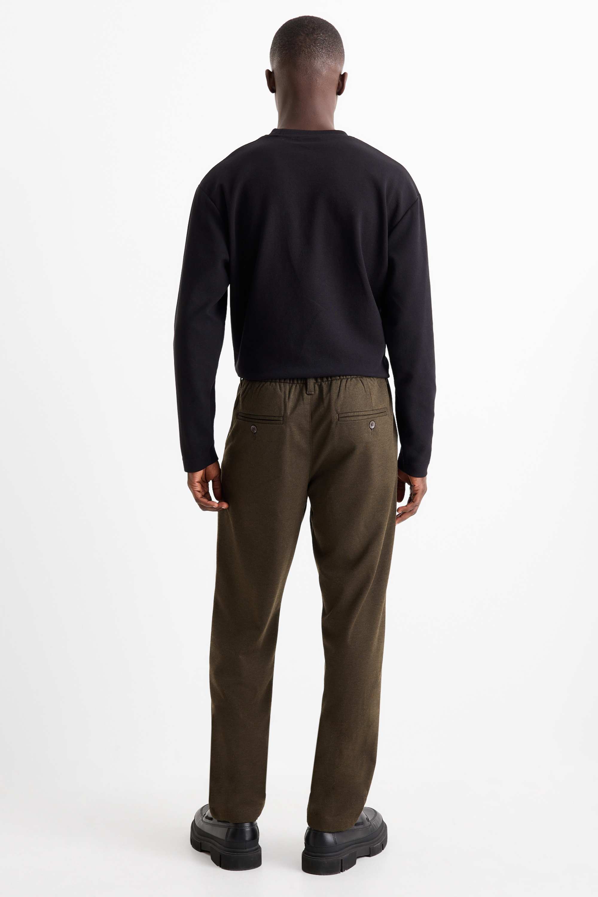 Chinos - tapered fit dark green
