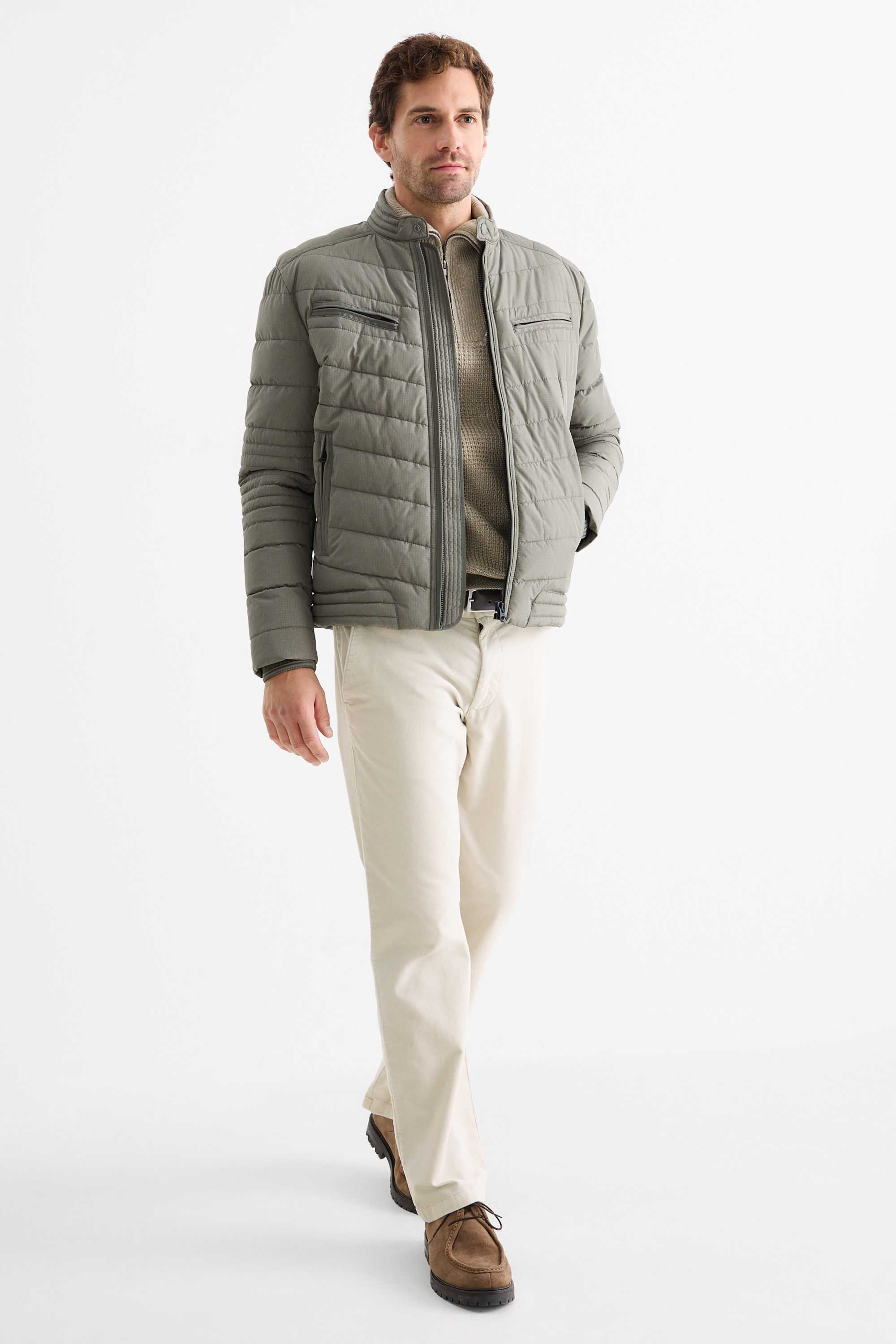 Chinos - regular fit - textured light beige