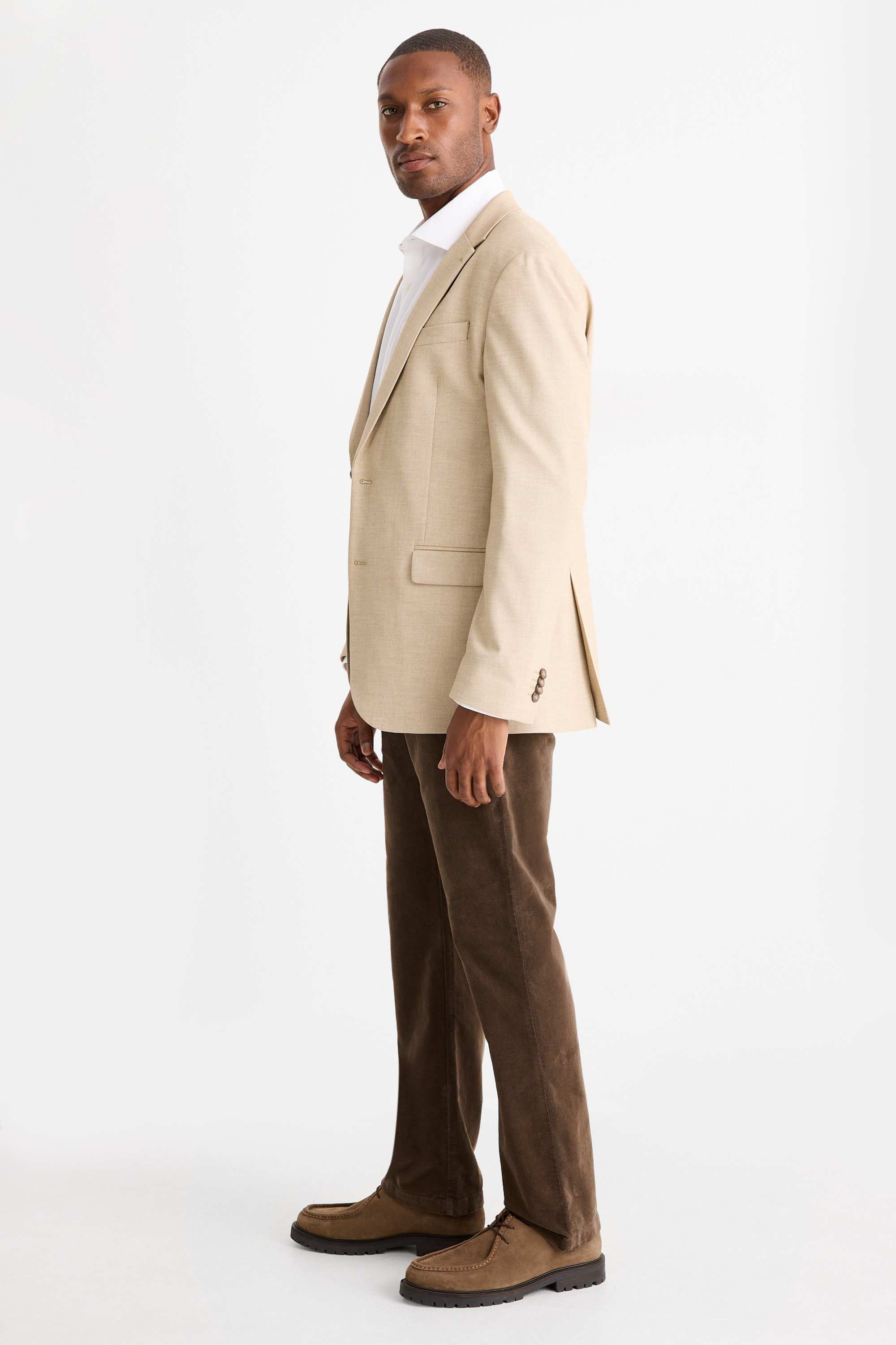 Chinos - regular fit - textured dark brown