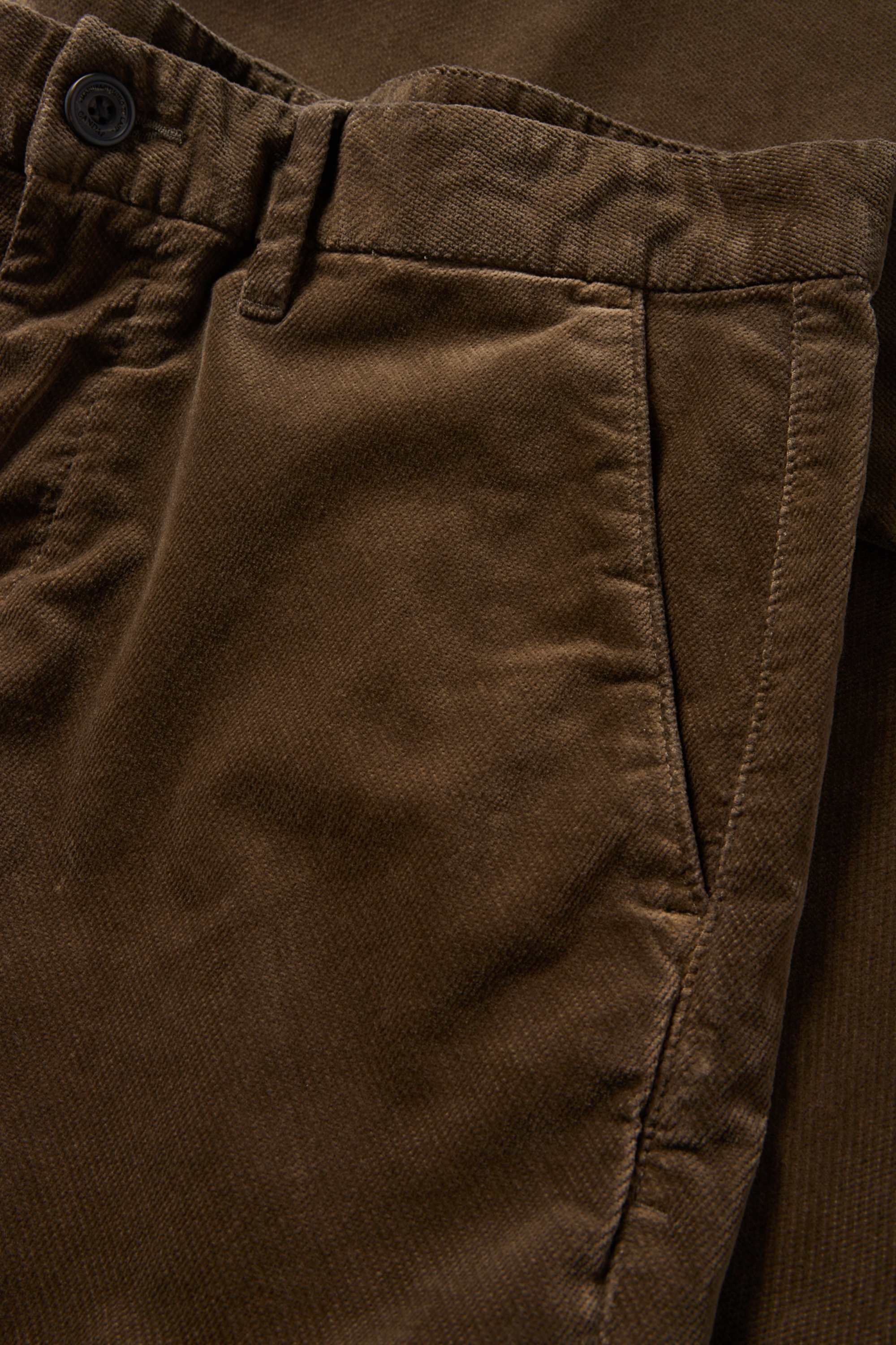 Chinos - regular fit - textured dark brown