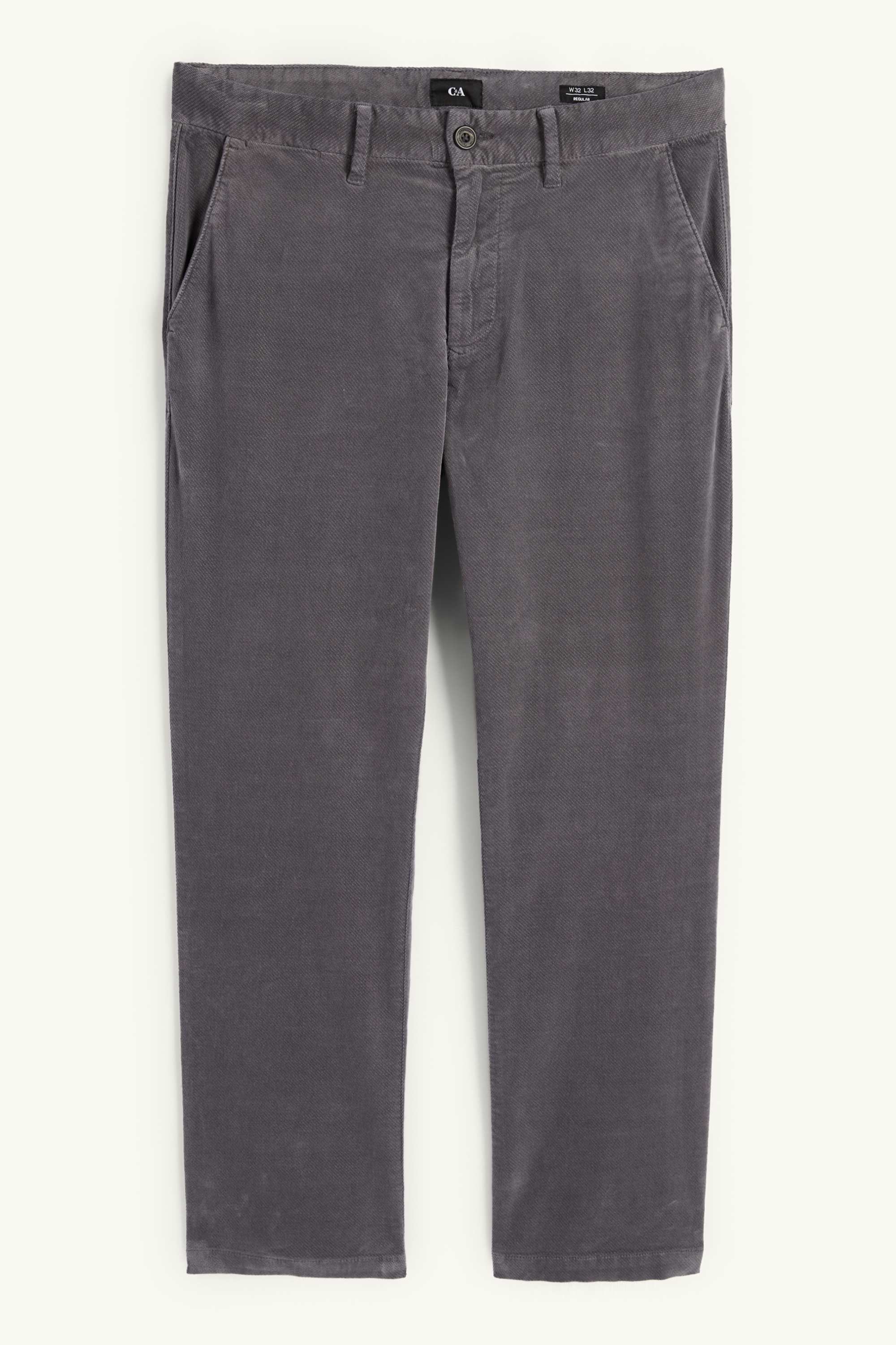 Chinos - regular fit - textured dark gray