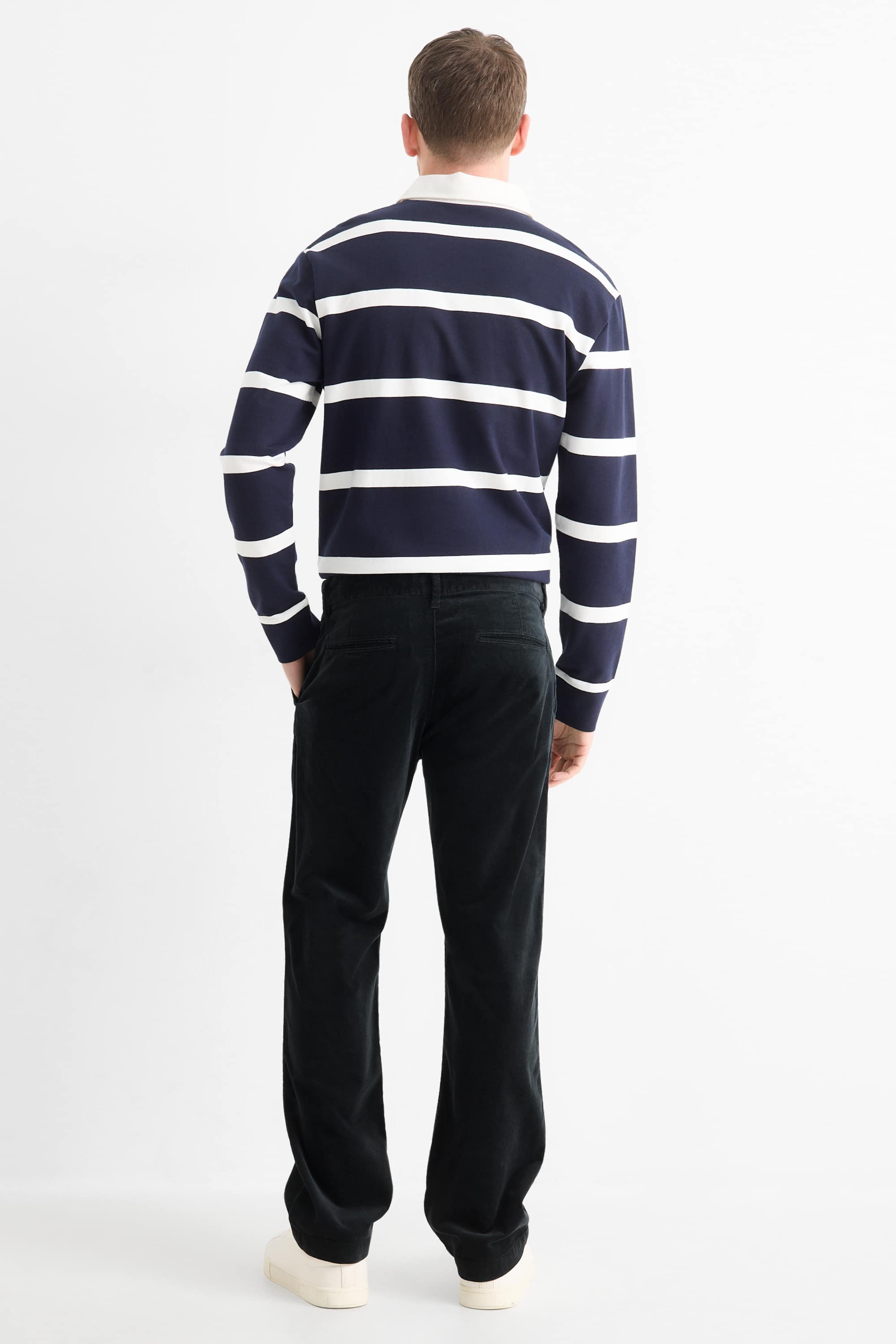Chinos - regular fit - textured black